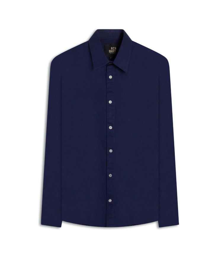Camisa Linho Blend Purple Blue