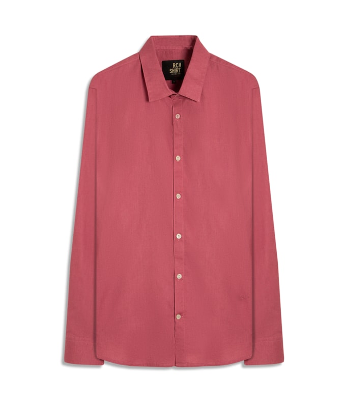 Camisa Linho Blend Rosa Velho
