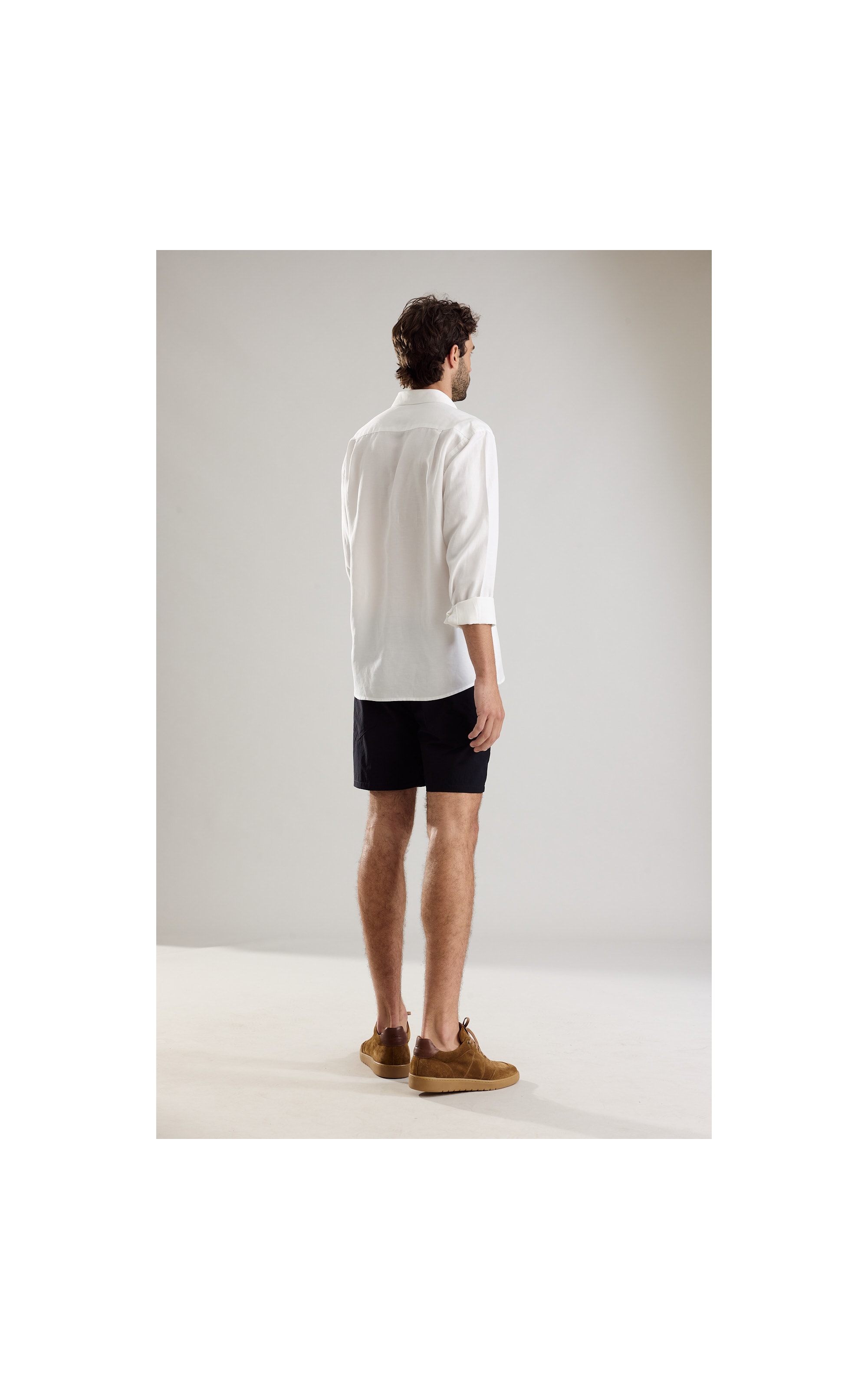 Camisa Linho Blend Tencel Ml Branco