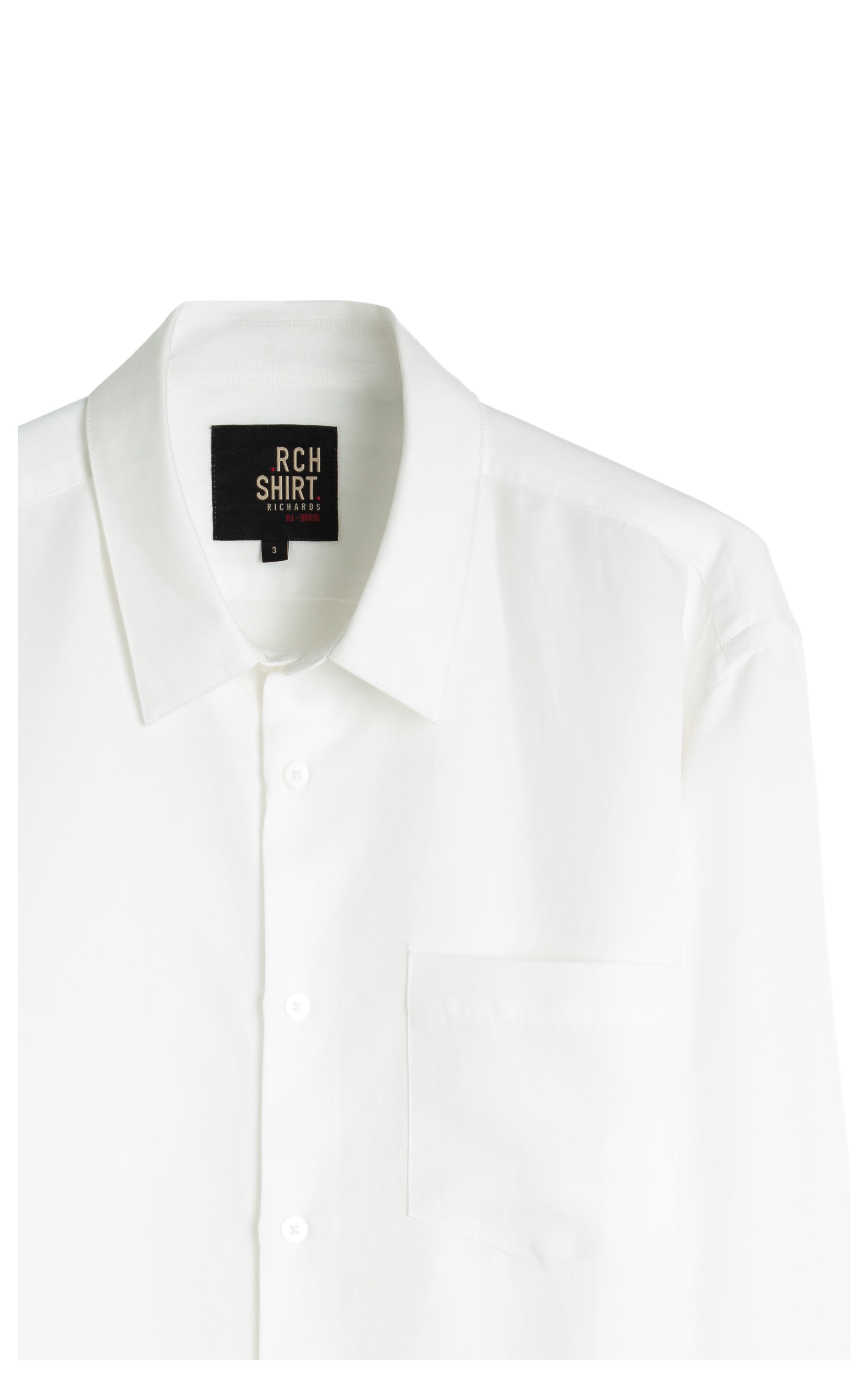 Camisa Linho Blend Tencel Ml Branco