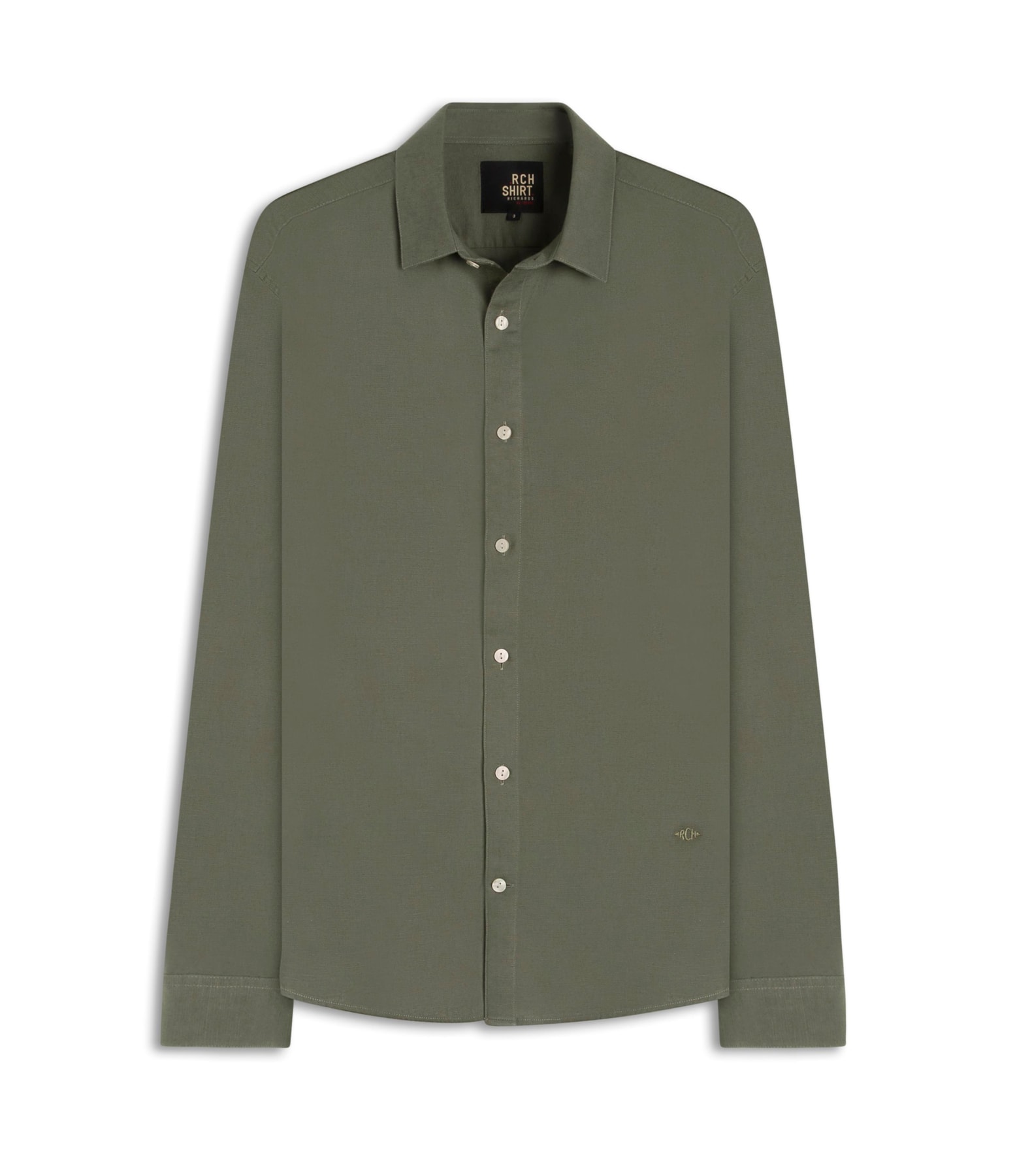 Camisa Linho Blend Verde Army