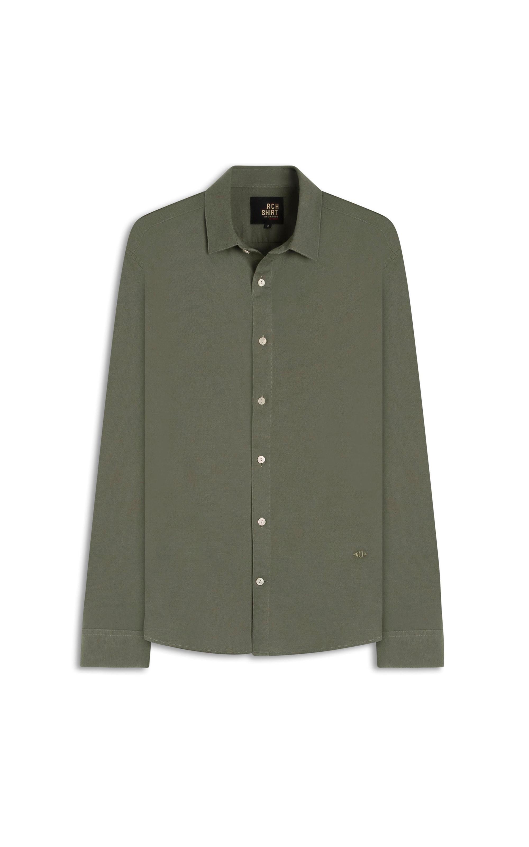 Camisa Linho Blend Verde Army