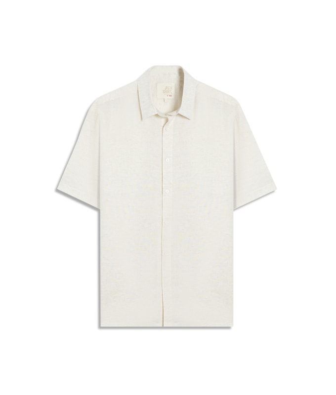 Camisa Linho Blend Visco Mc Natural