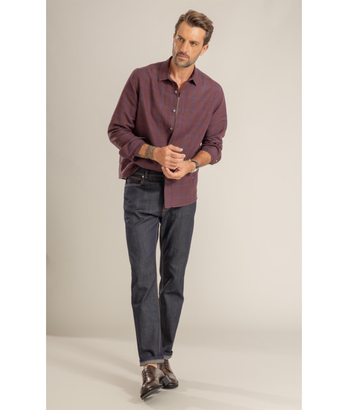 Camisa Linho Blend Xadrez Edson Cafe