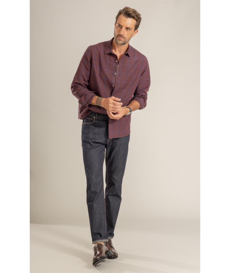 Camisa Linho Blend Xadrez Edson Cafe