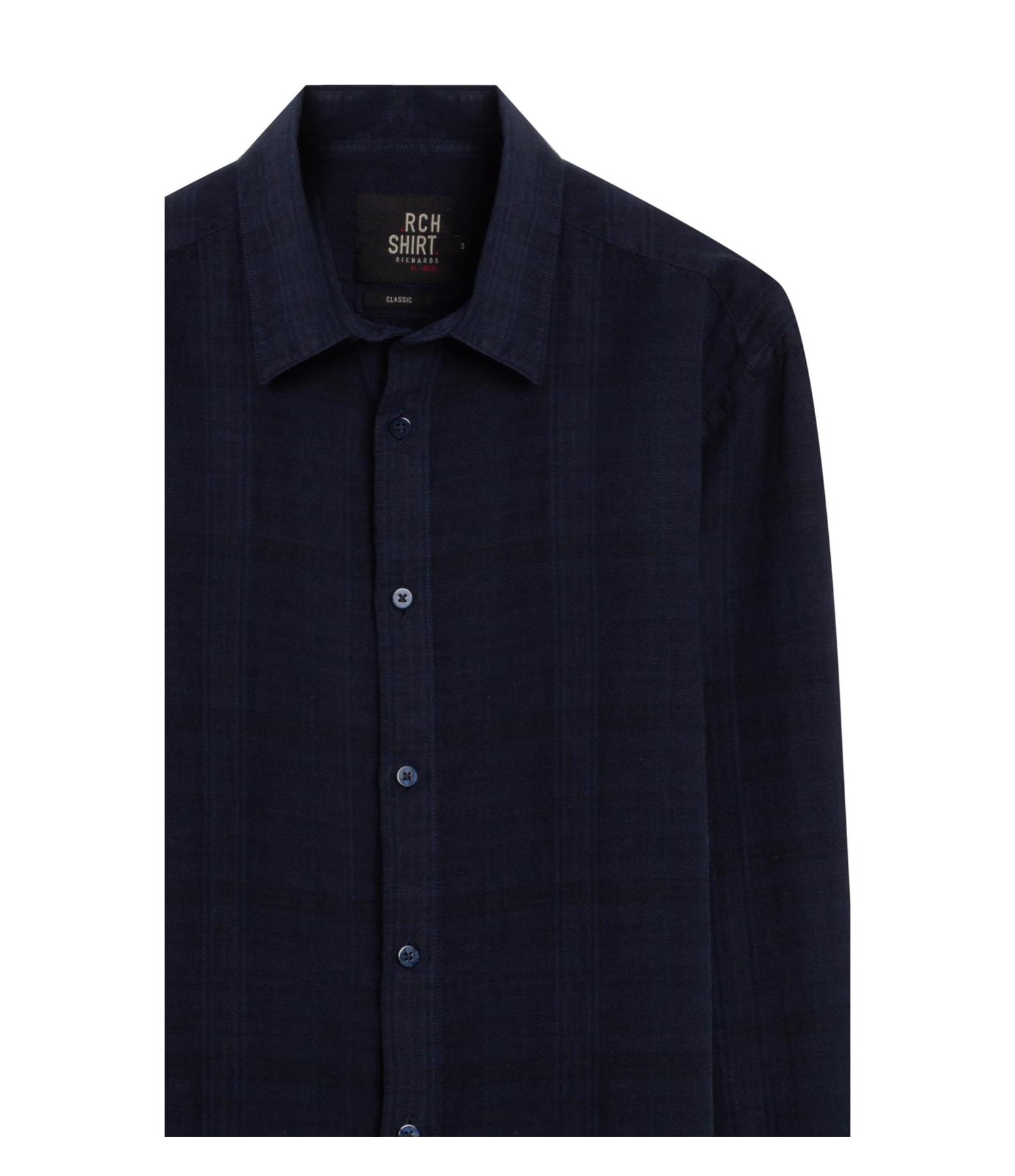 Camisa Linho Blend Xadrez  Everaldo Ml Dark Navy