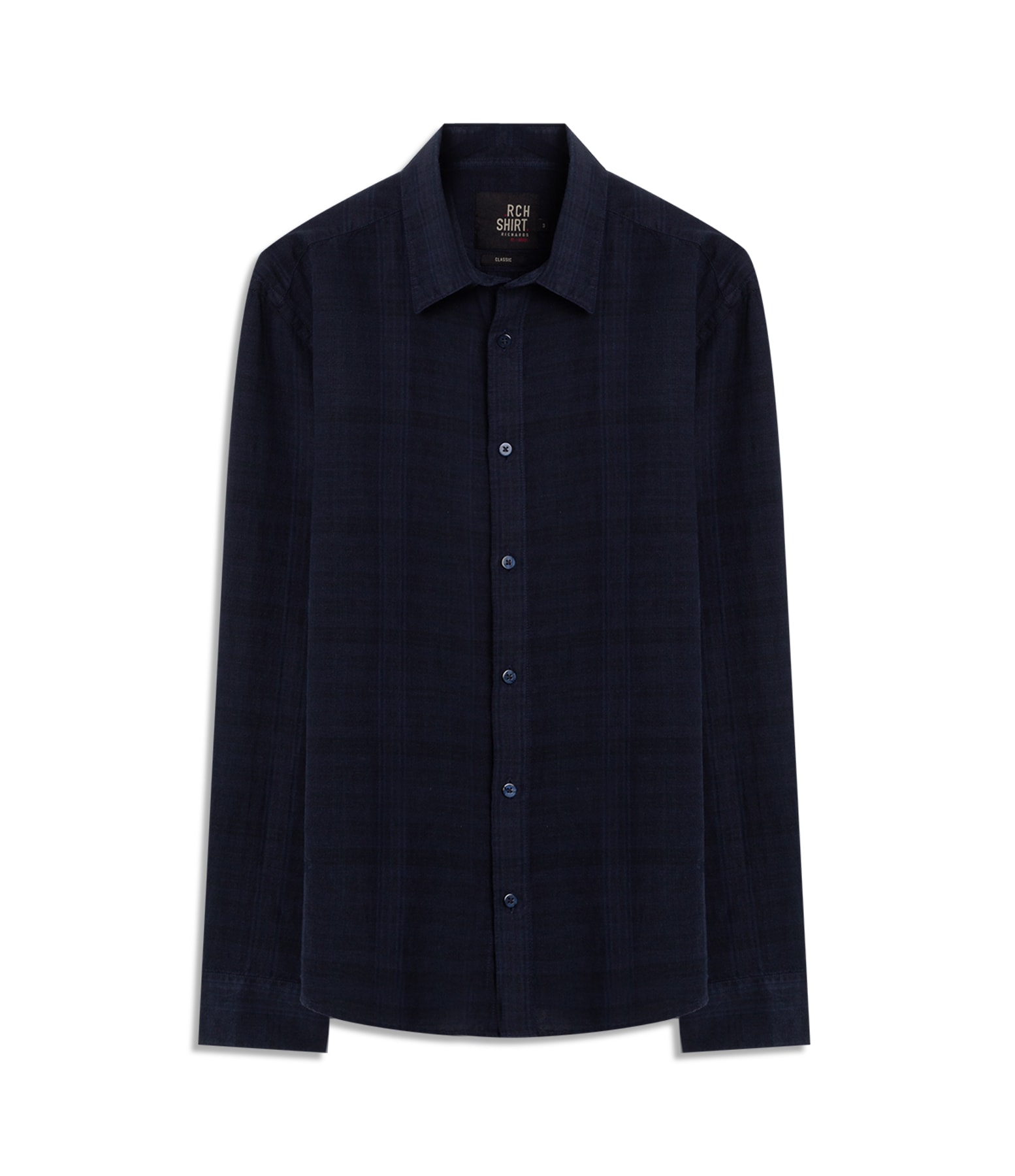 Camisa Linho Blend Xadrez  Everaldo Ml Dark Navy