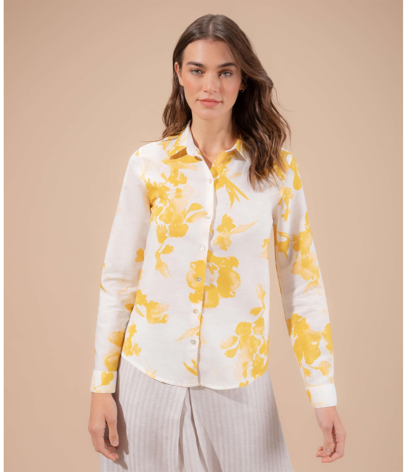 Camisa Linho  Bravus Amarelo