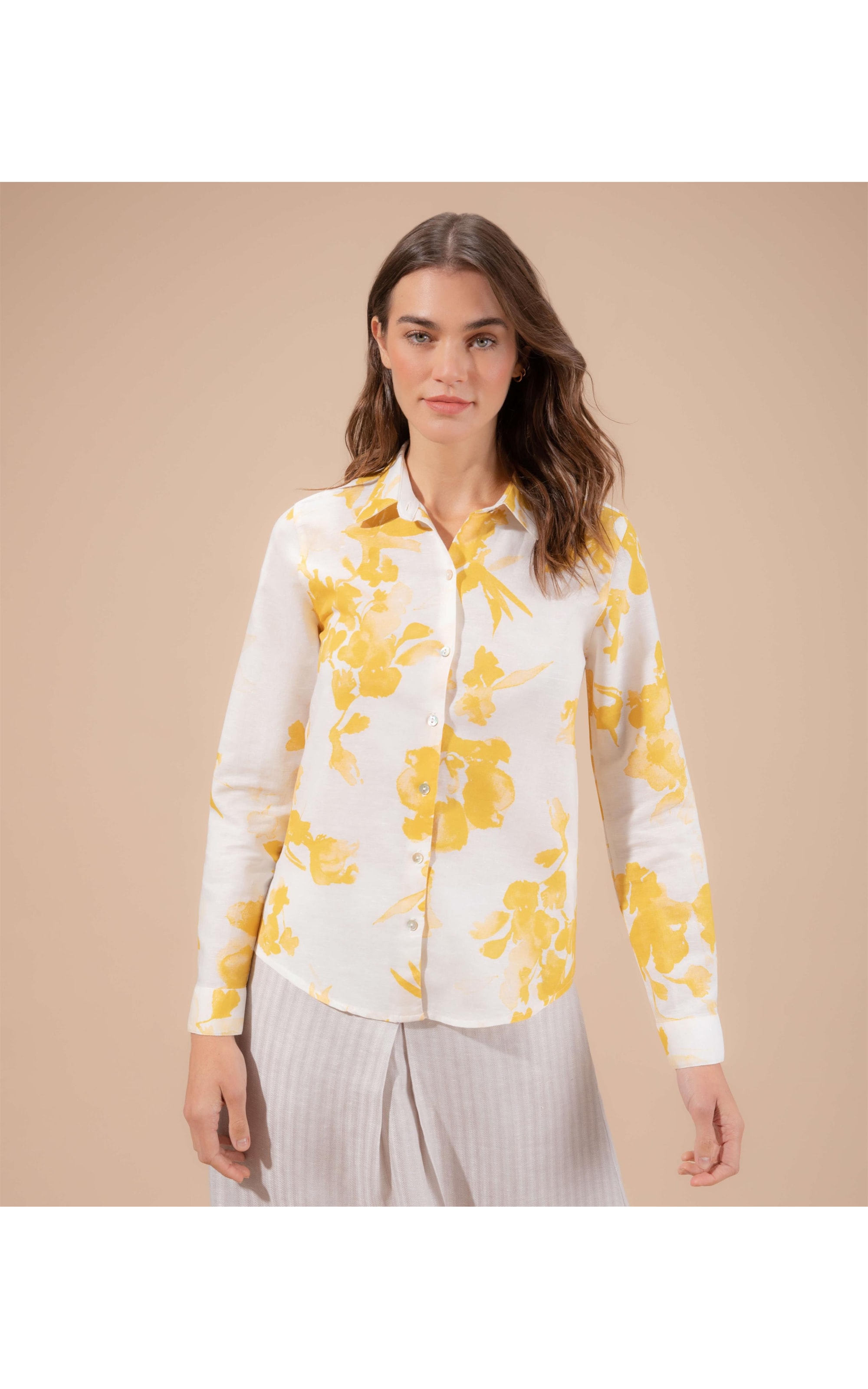 Camisa Linho  Bravus Amarelo