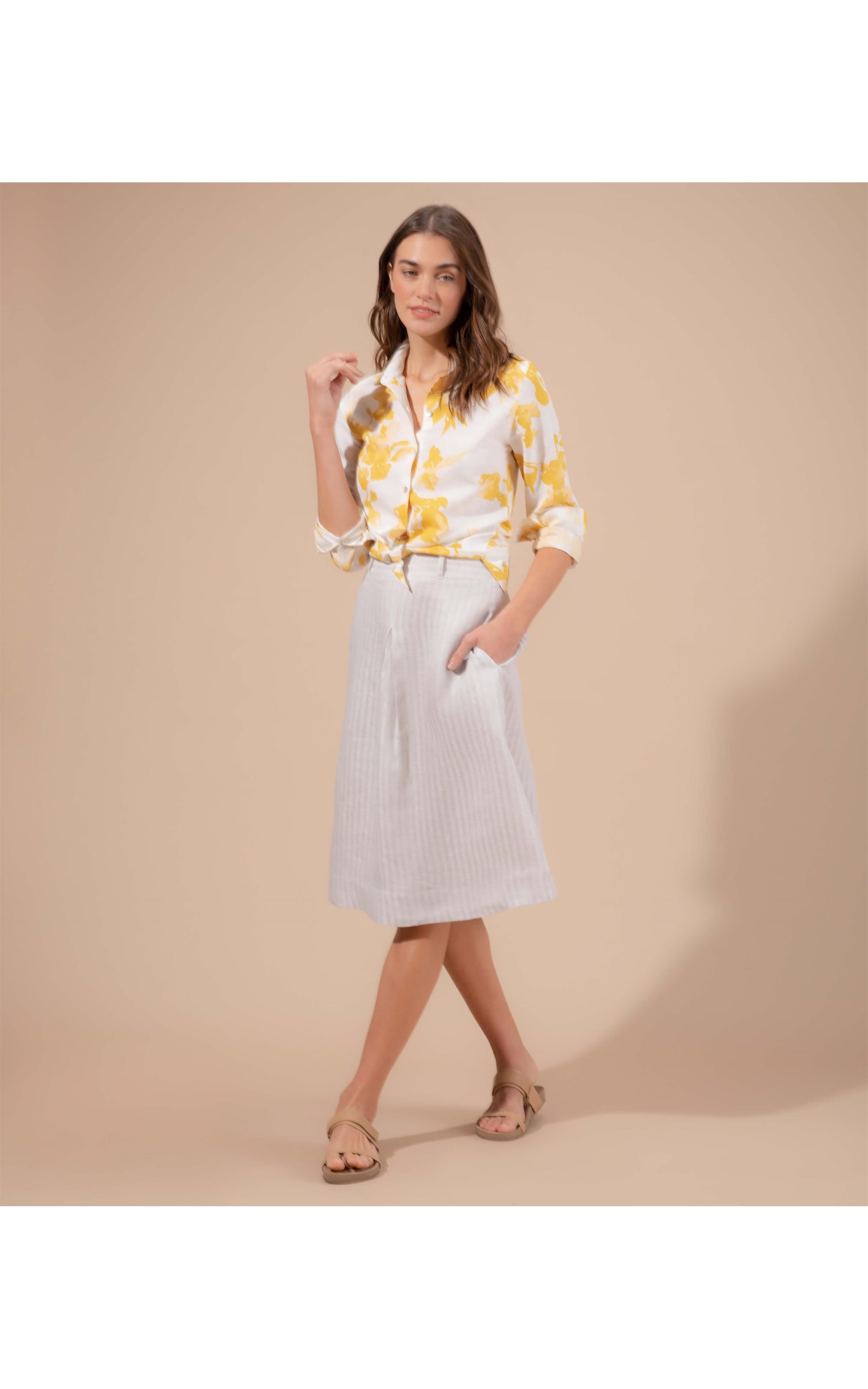 Camisa Linho  Bravus Amarelo