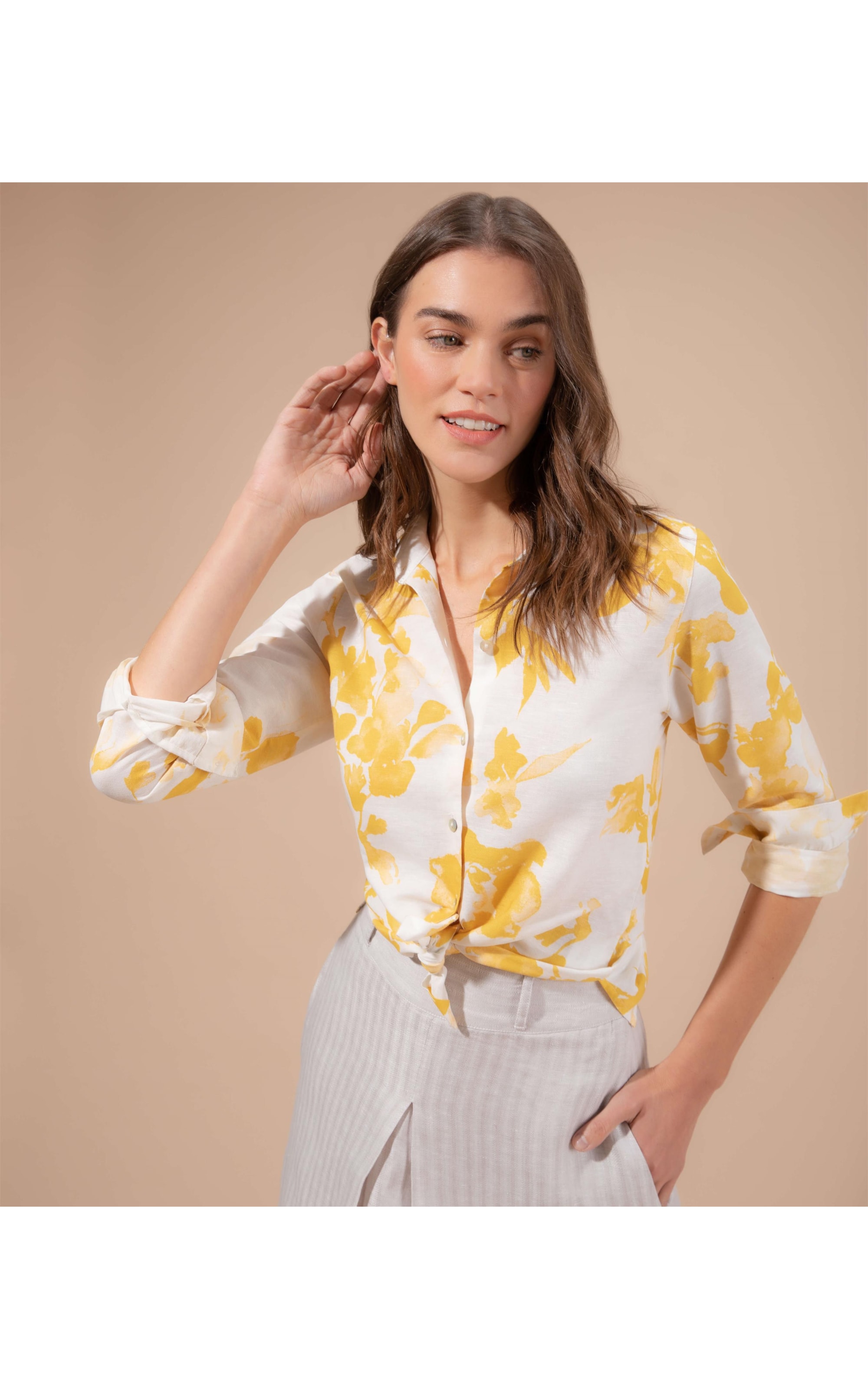 Camisa Linho  Bravus Amarelo