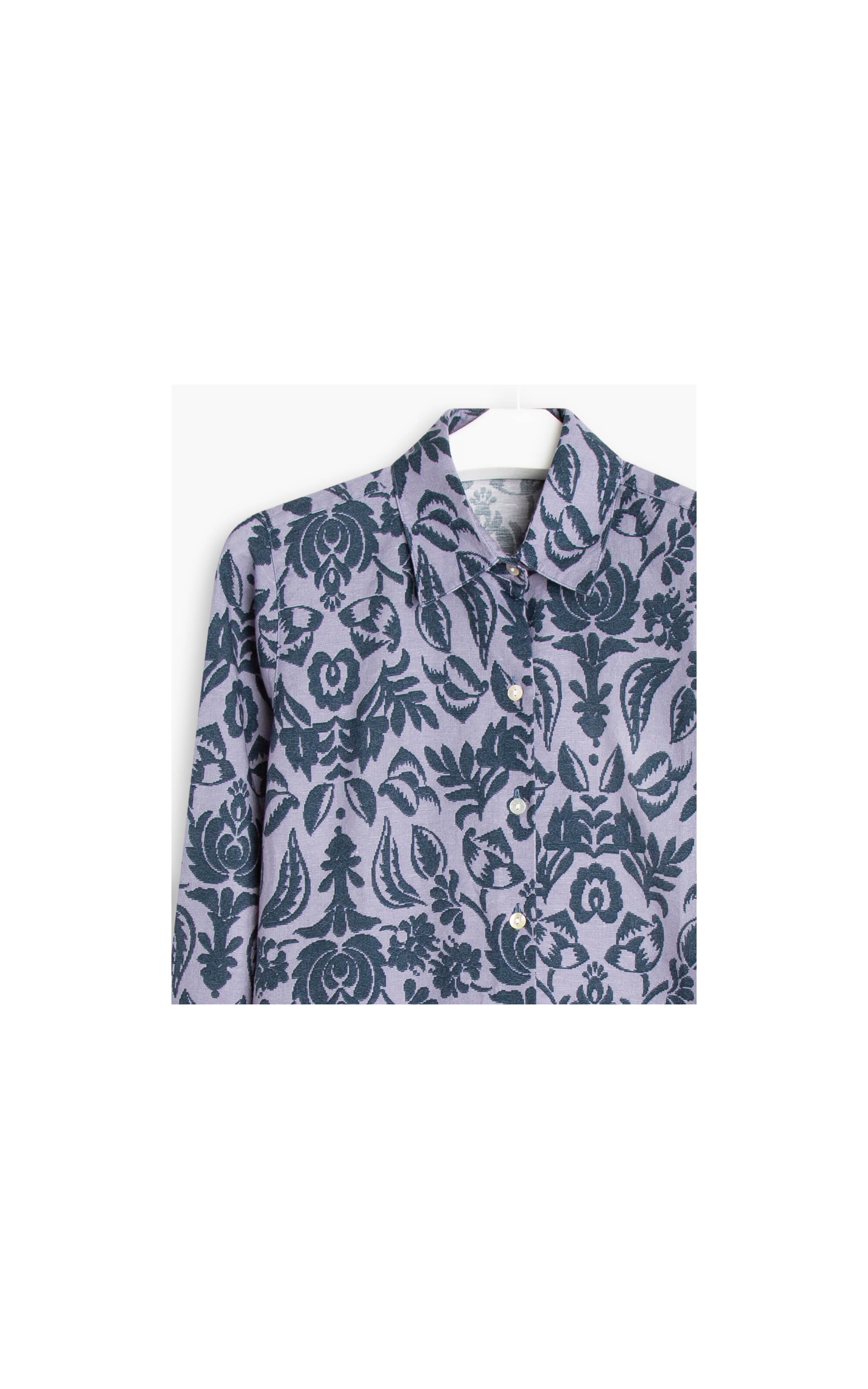 Camisa Linho  Bravus Ikat Frida Marinho