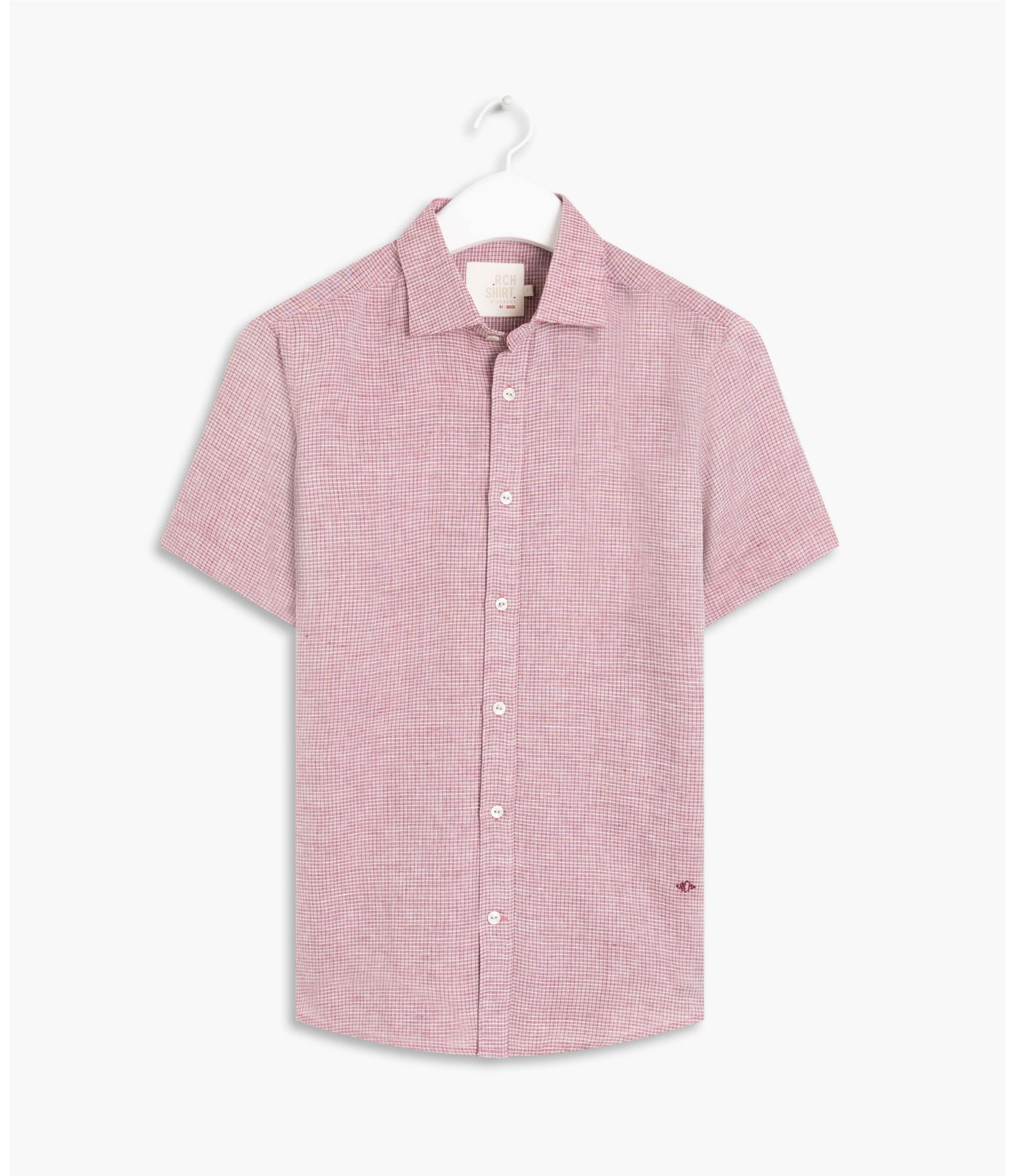 Camisa Linho  Caio Xadrez Mc Vinho