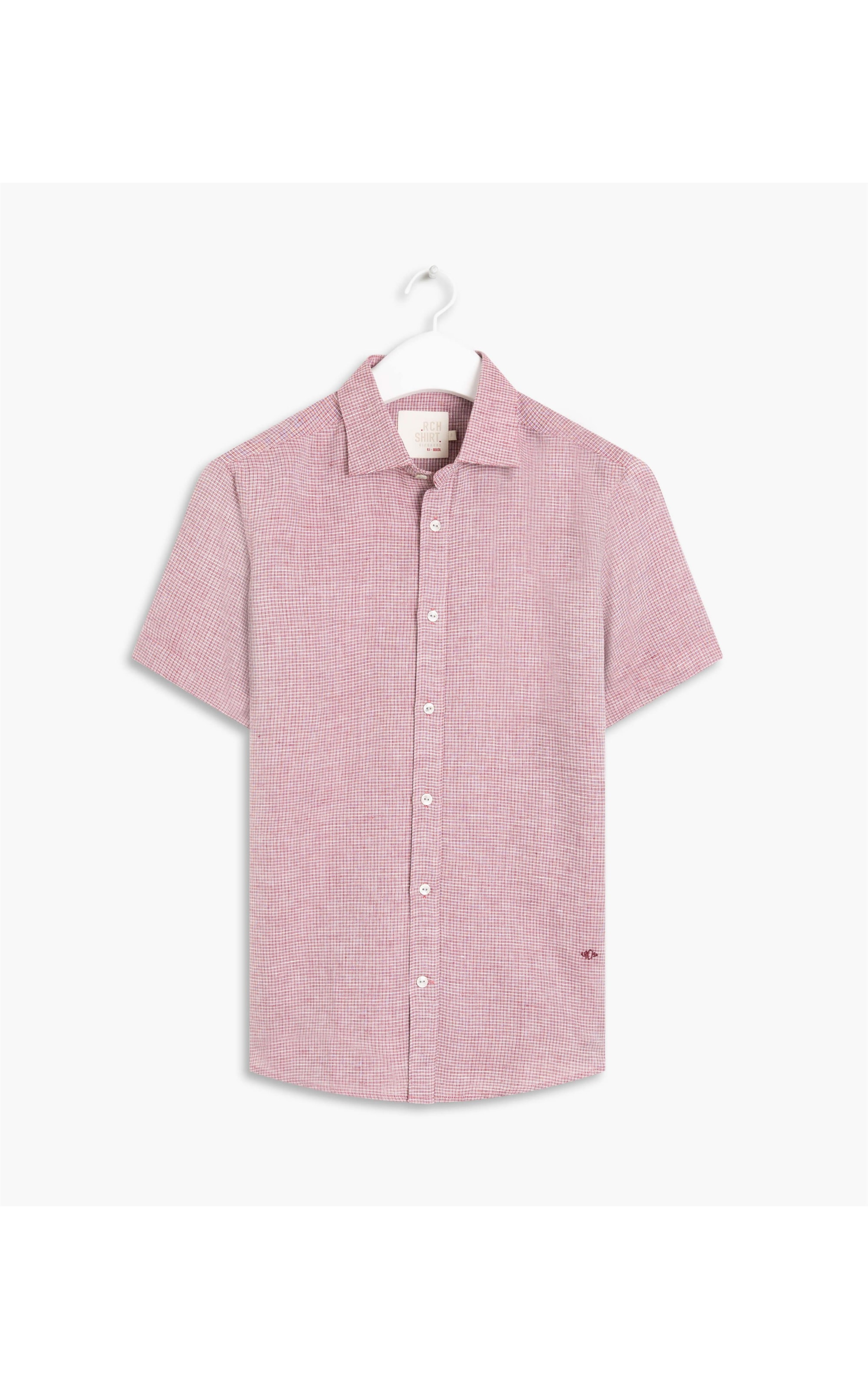 Camisa Linho  Caio Xadrez Mc Vinho