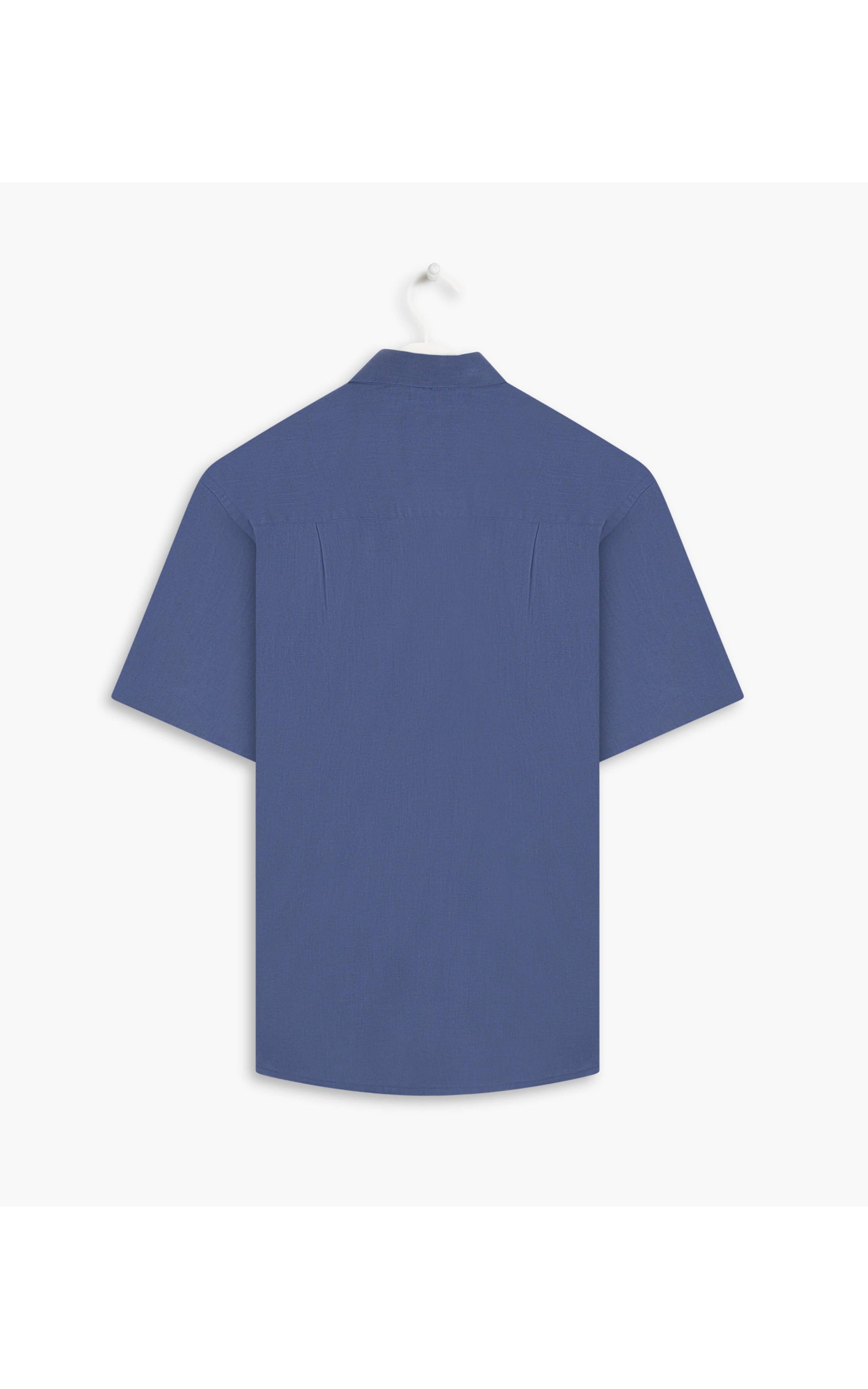 Camisa Linho  Cambraia  Pockets Mc Azul Jeans