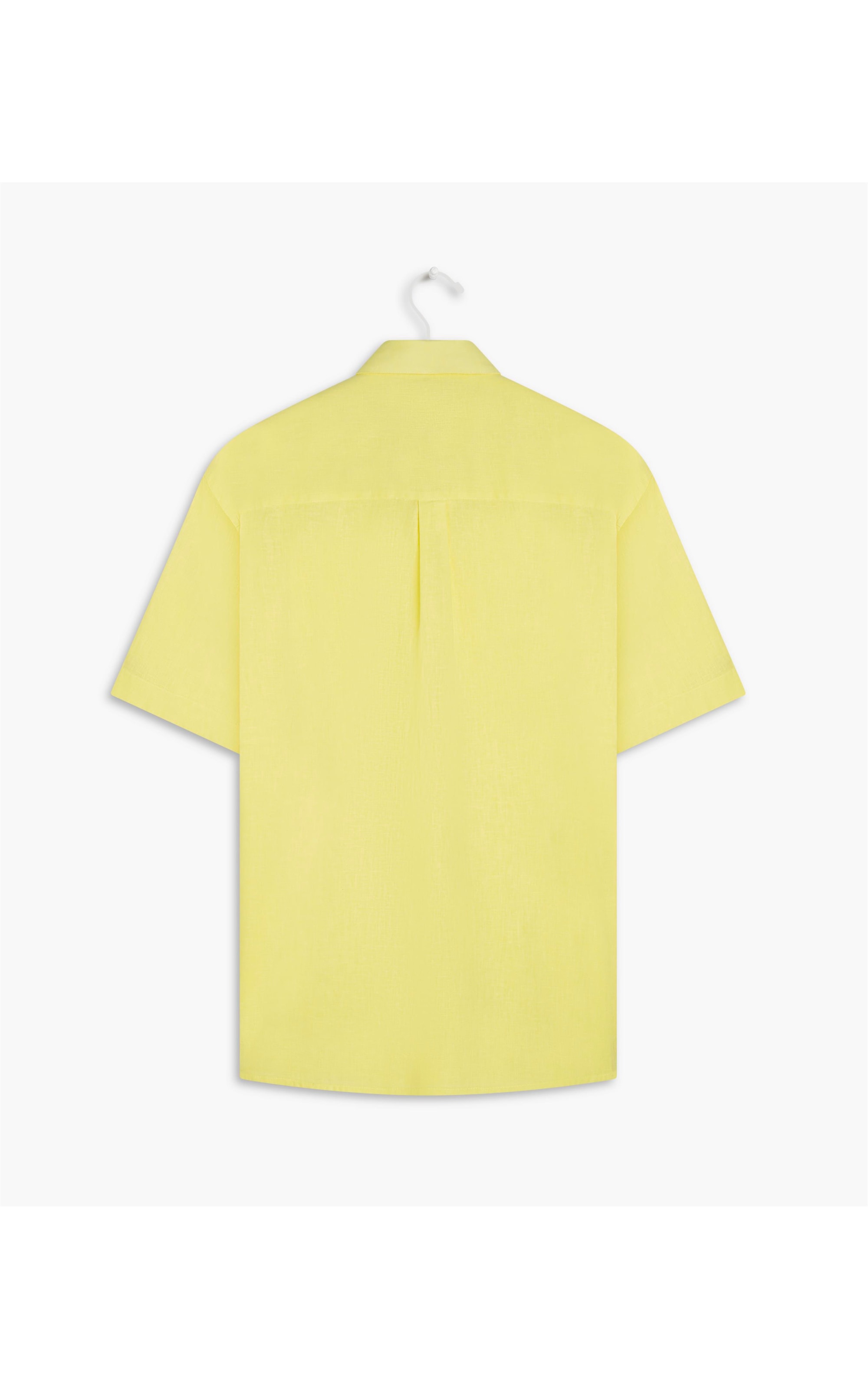 Camisa Linho  Cambraia Uni Mc  Amarelo Claro