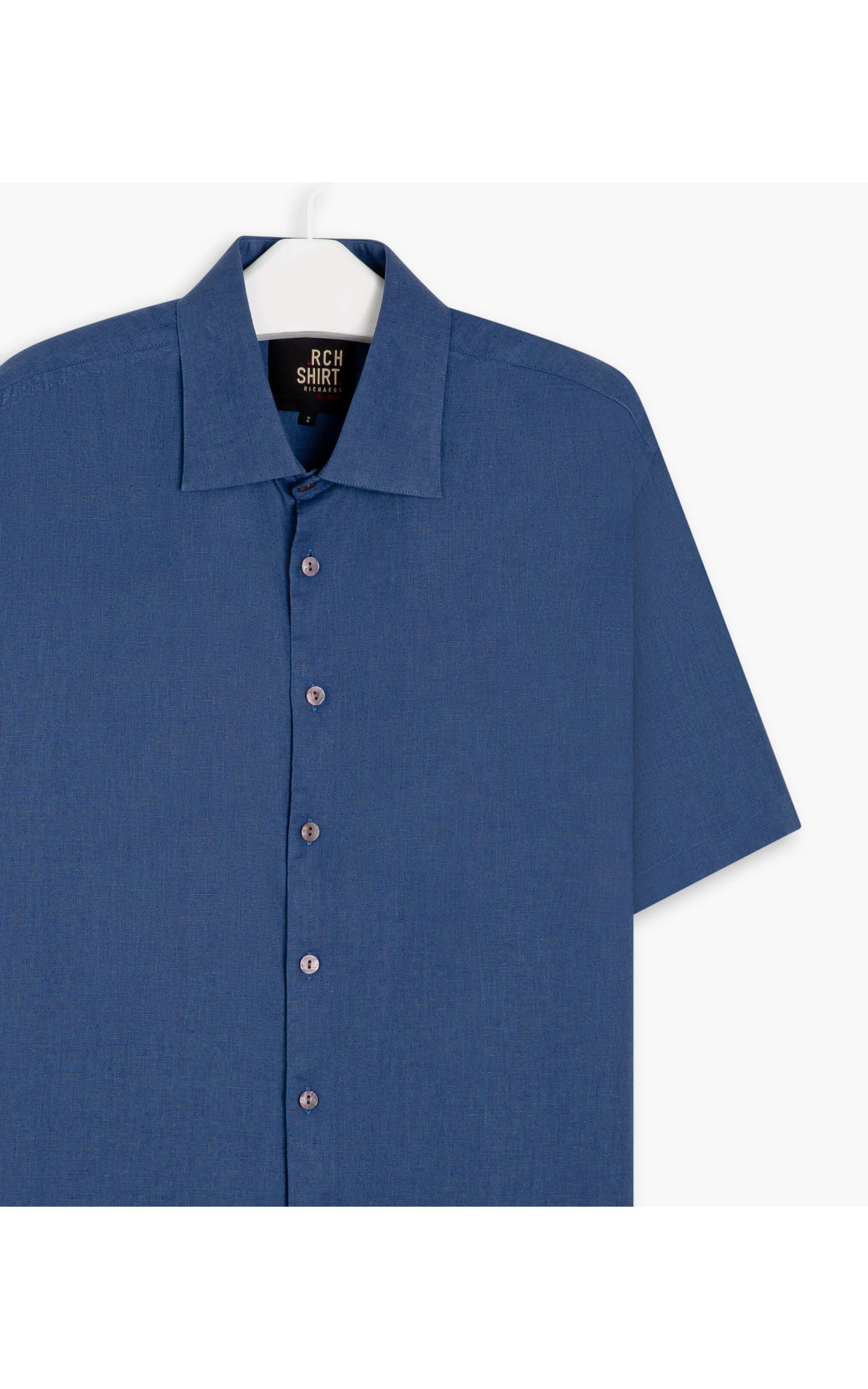 Camisa Linho  Cambraia Uni Mc Azul Jeans