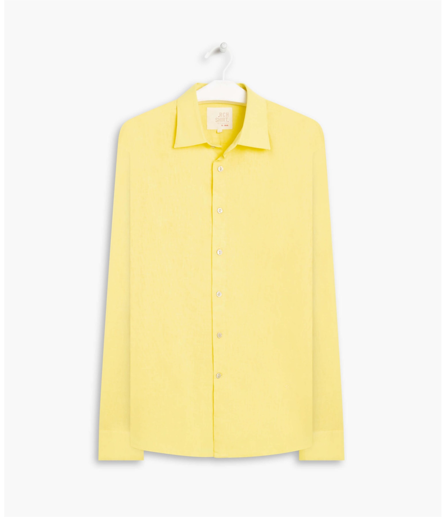Camisa Linho  Cambraia Uni Ml Amarelo