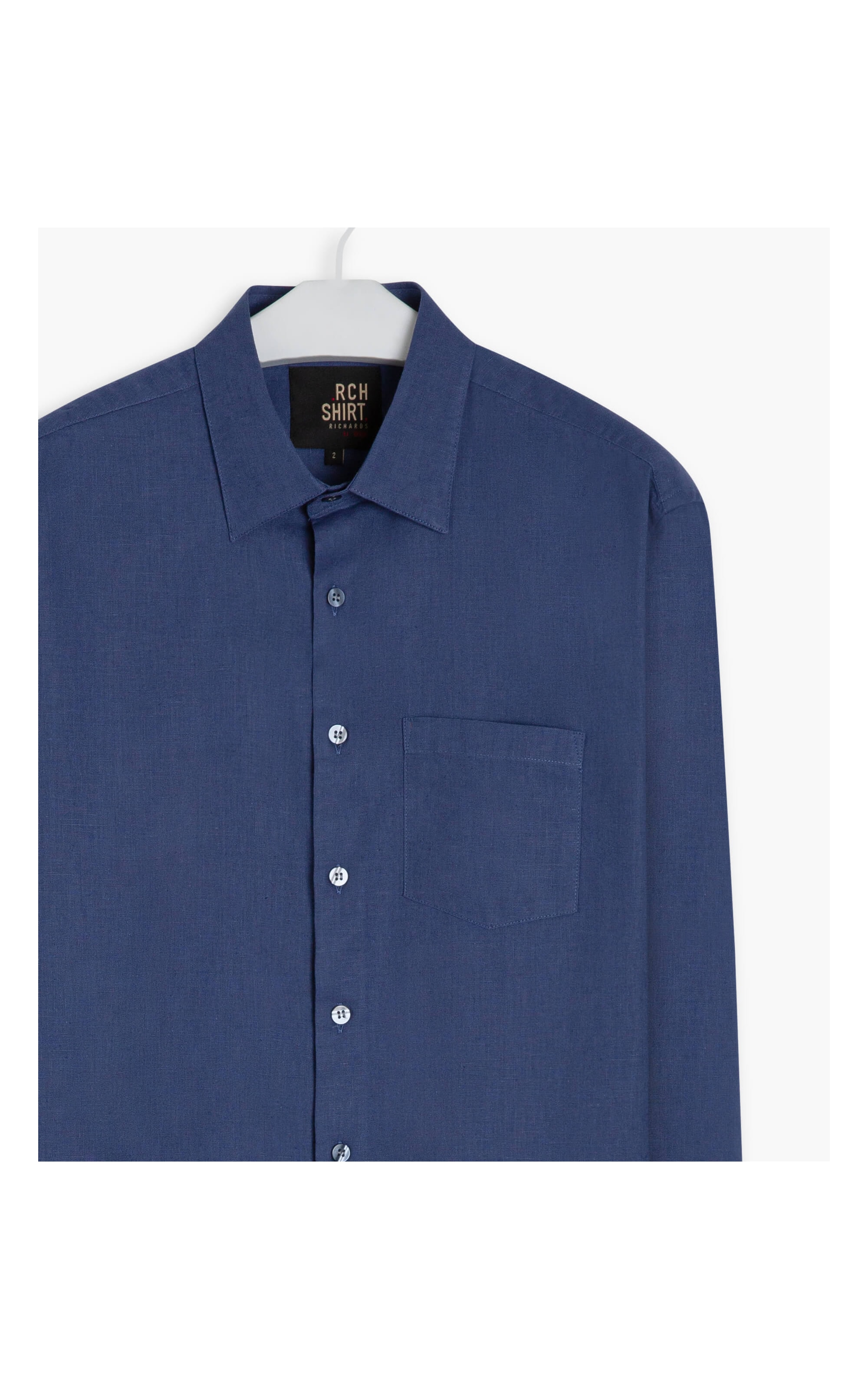 Camisa Linho  Cambraia Uni Ml Azul Jeans
