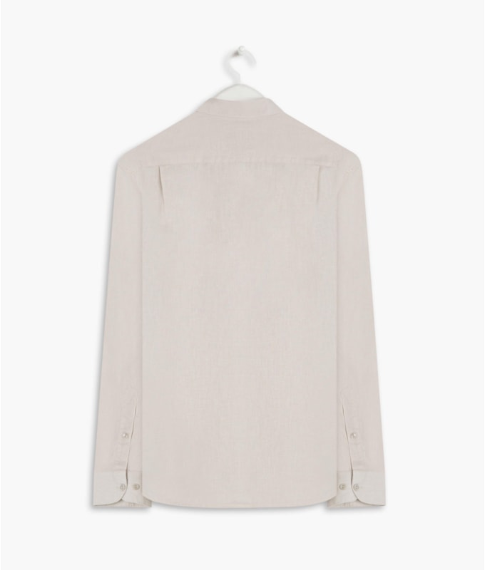 Camisa Linho  Cambraia Uni Ml Bege
