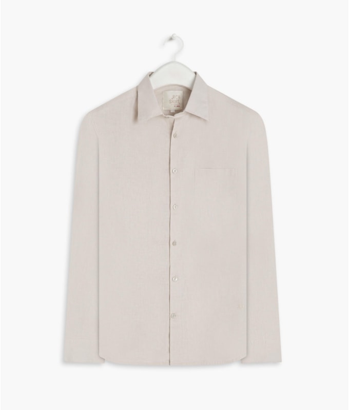 Camisa Linho  Cambraia Uni Ml Bege