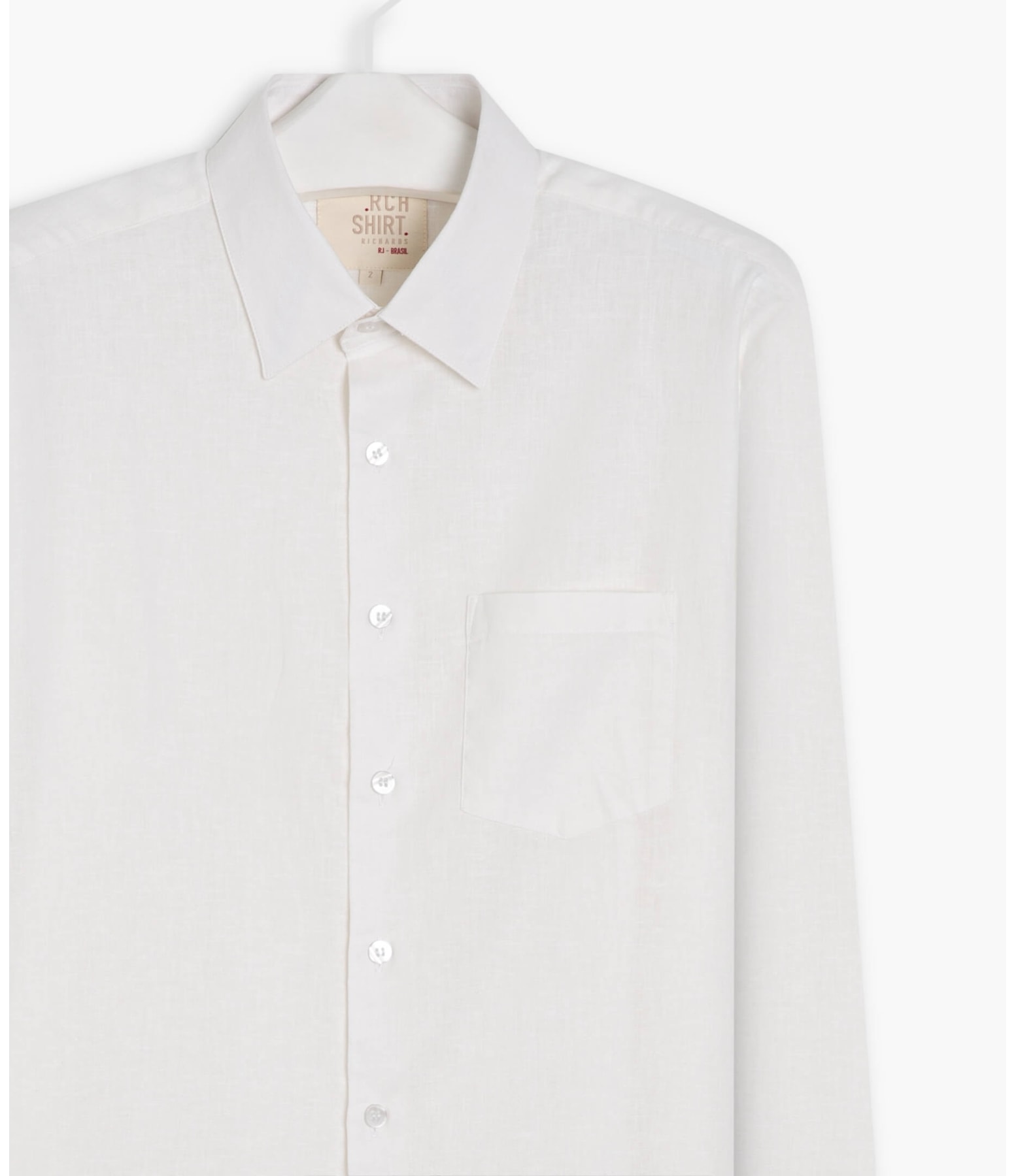 Camisa Linho  Cambraia Uni Ml Branco