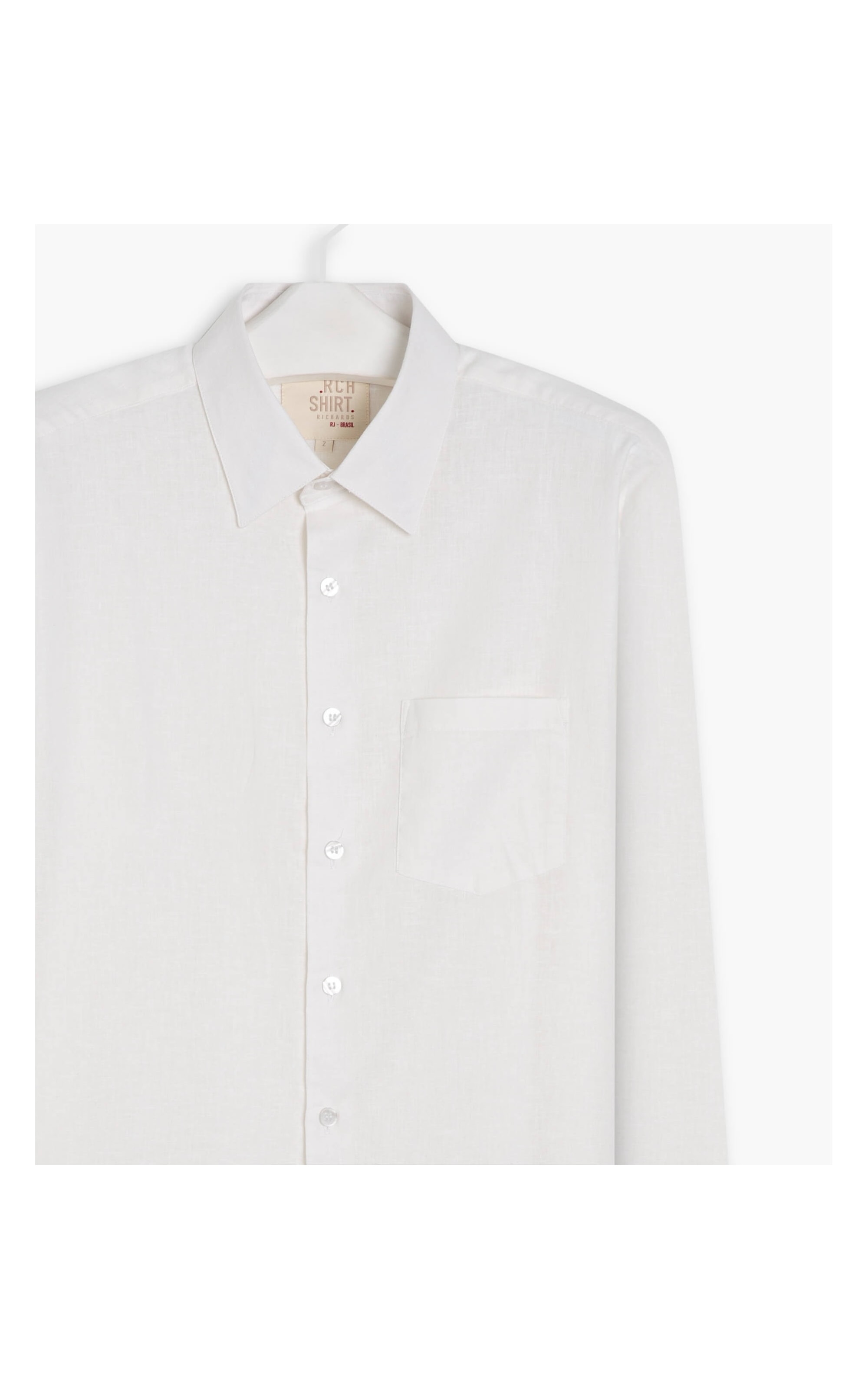Camisa Linho  Cambraia Uni Ml Branco