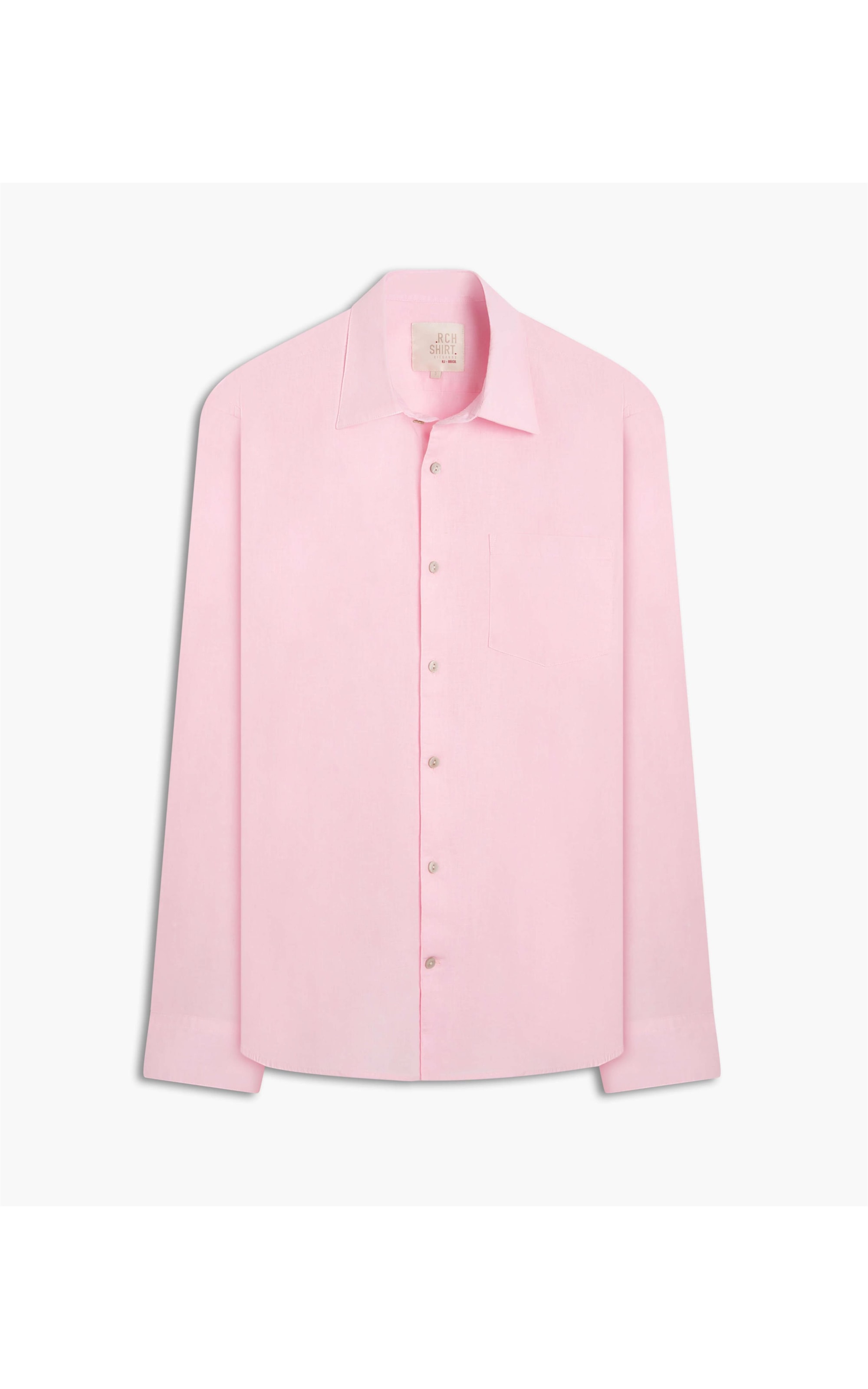 Camisa Linho  Cambraia Uni Ml Rosa
