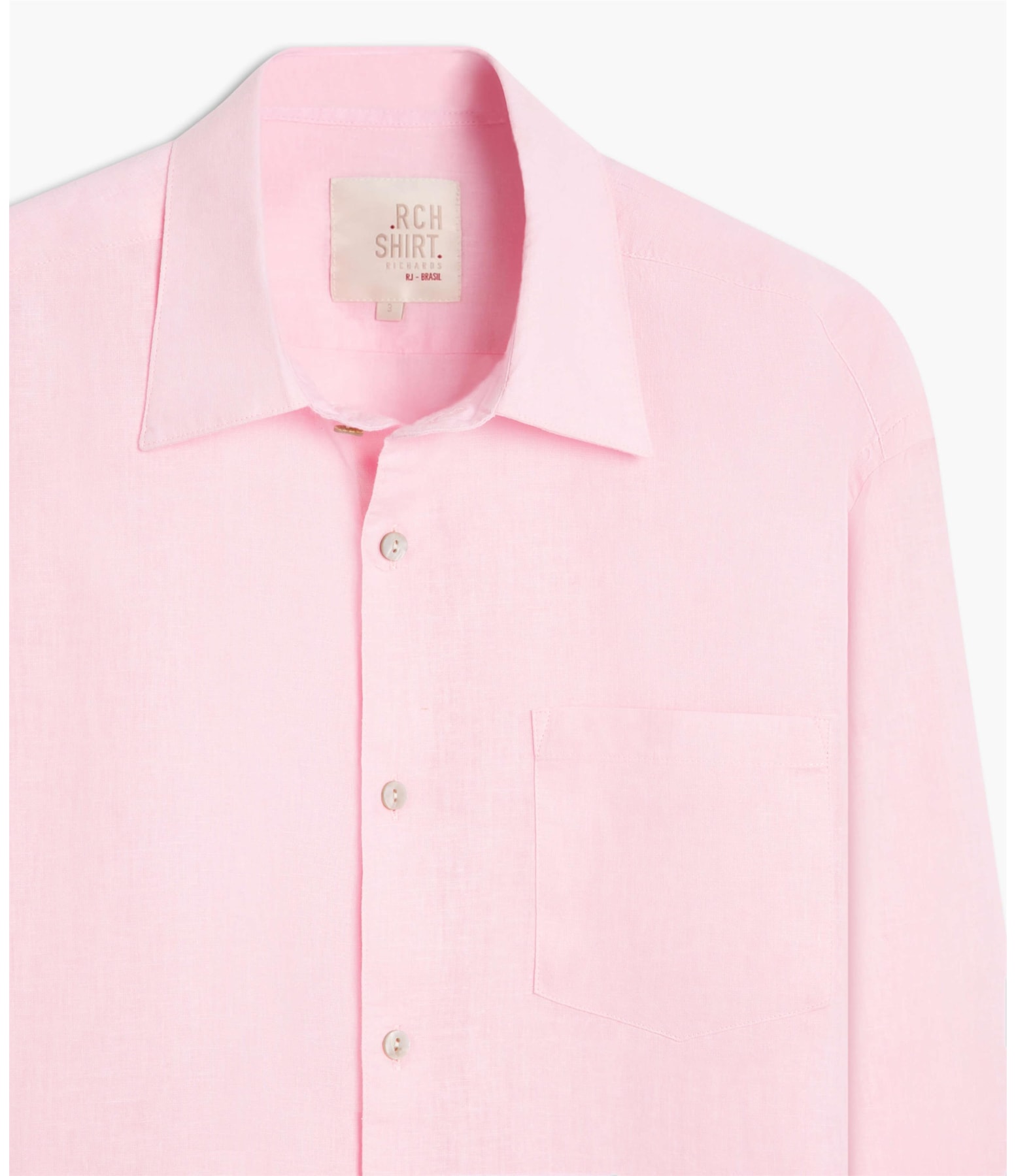Camisa Linho  Cambraia Uni Ml Rosa