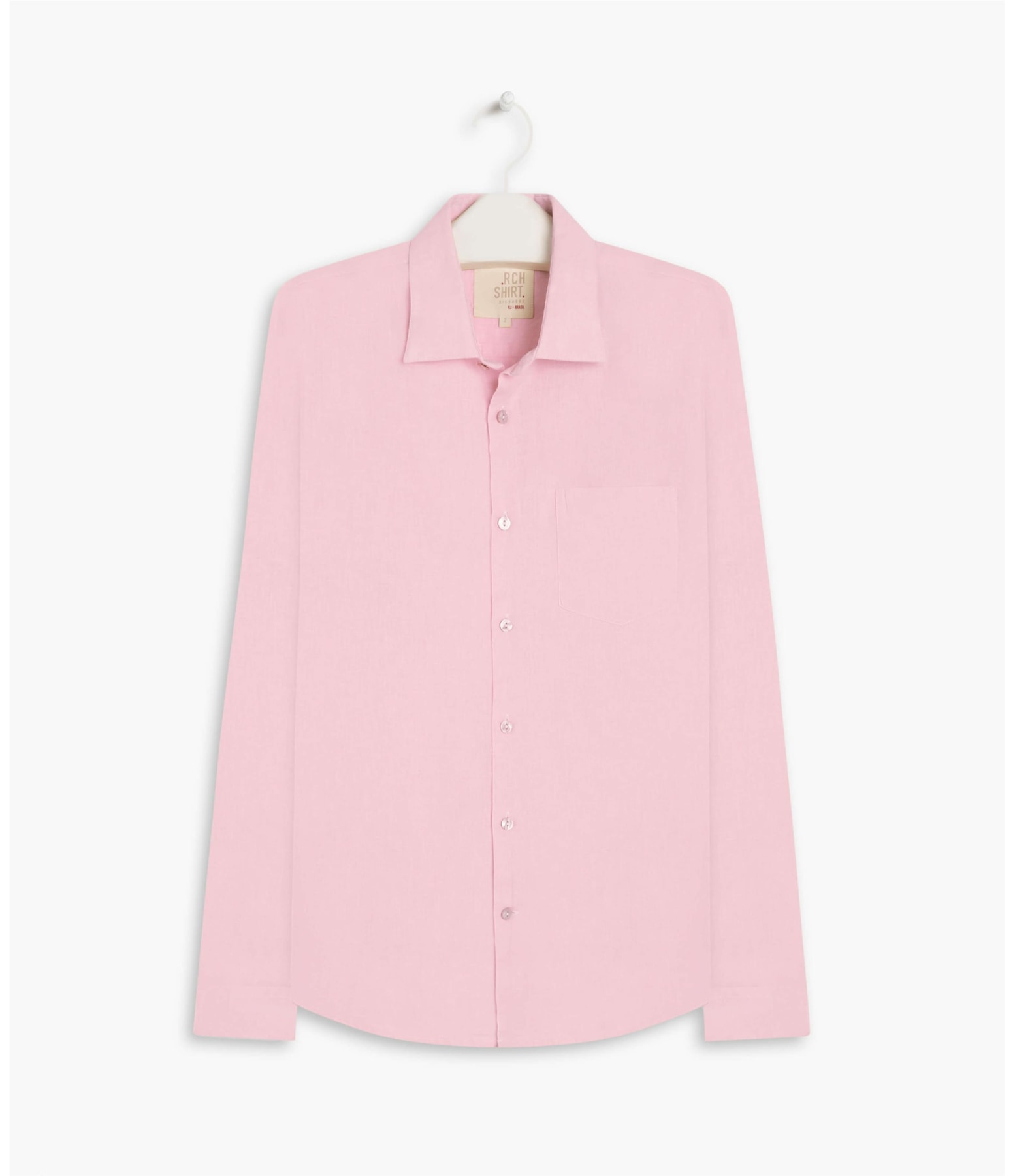 Camisa Linho  Cambraia Uni Ml Rosa
