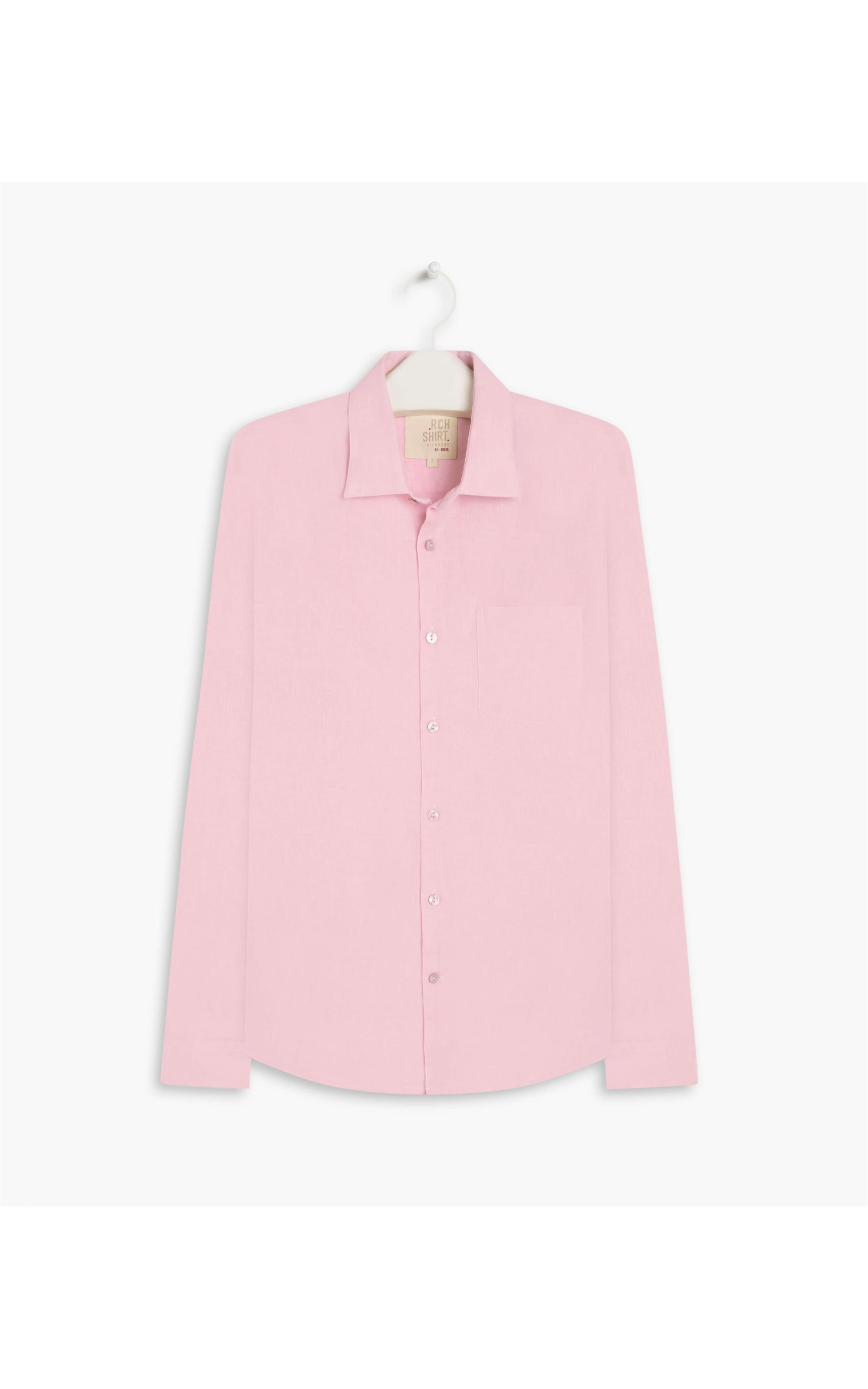 Camisa Linho  Cambraia Uni Ml Rosa