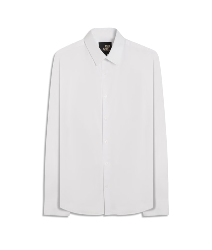 Camisa Linho Cetim Modal Branco