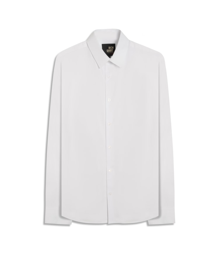 Camisa Linho Cetim Modal Branco
