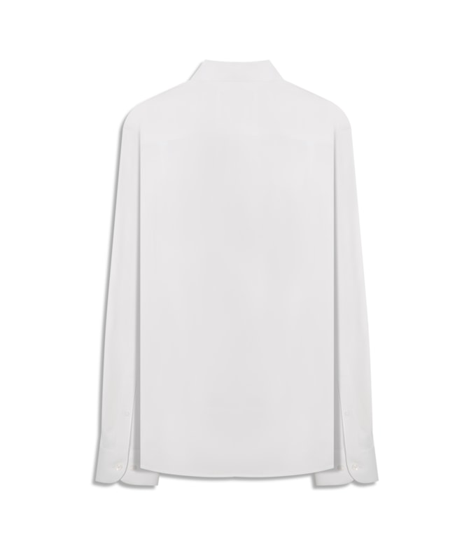 Camisa Linho Cetim Modal Branco