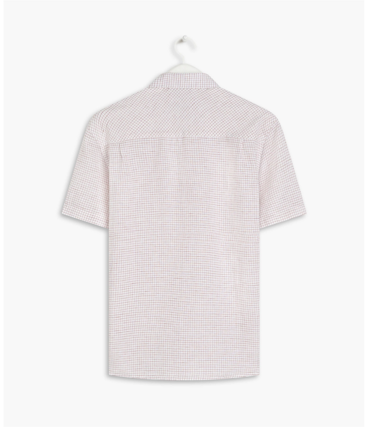 Camisa Linho  Chess Blue Vermelho