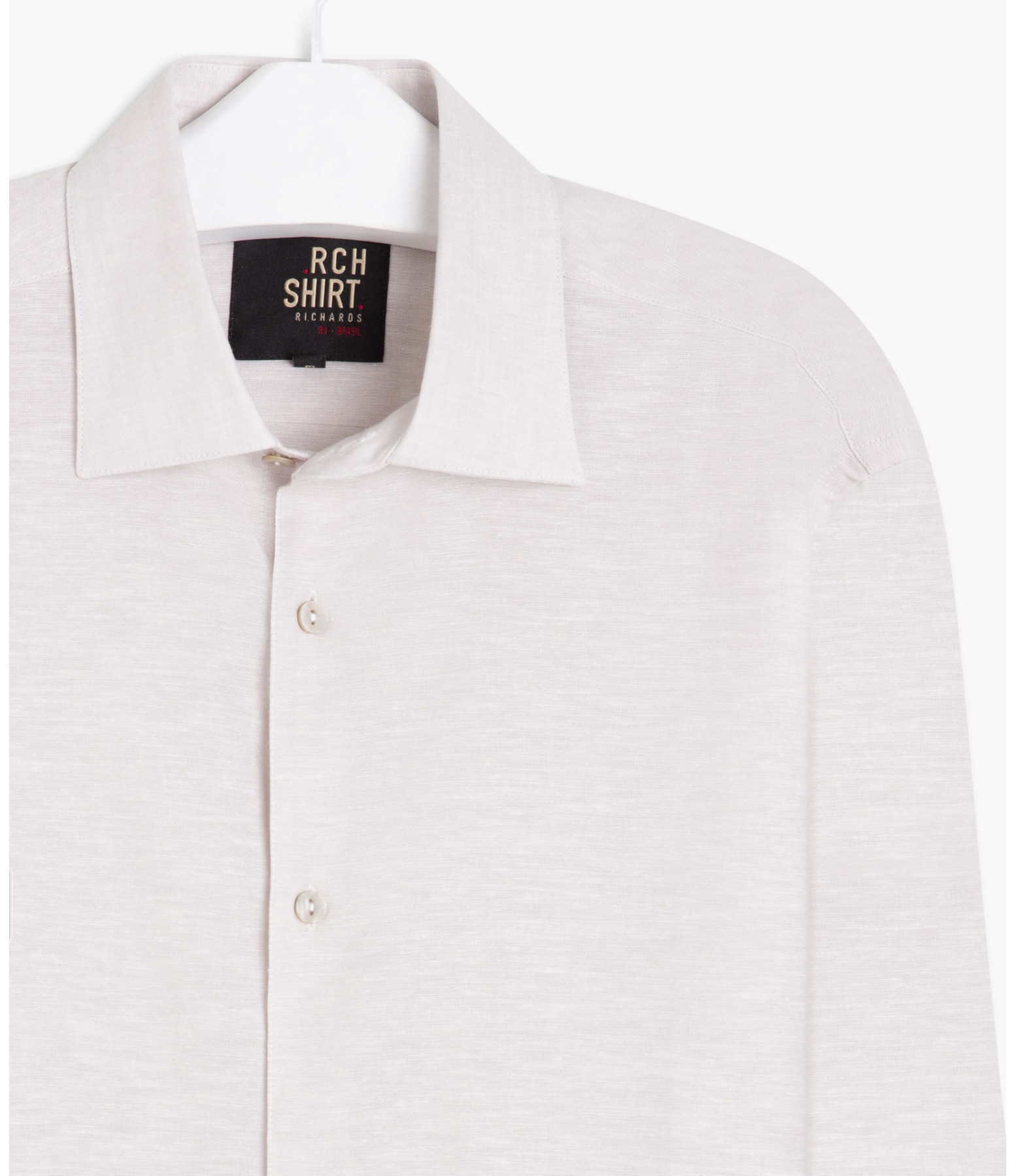 Camisa Linho Cinza Claro Royal