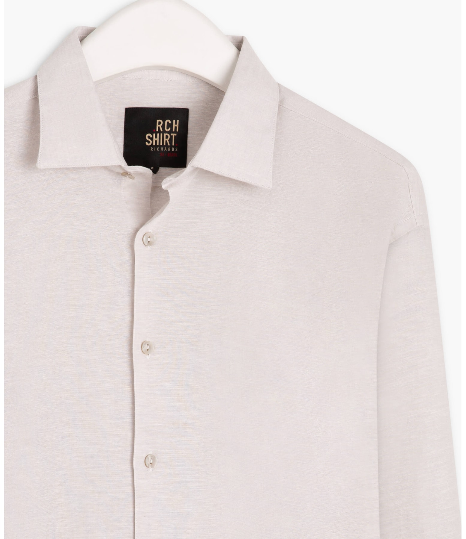 Camisa Linho Cinza Medio