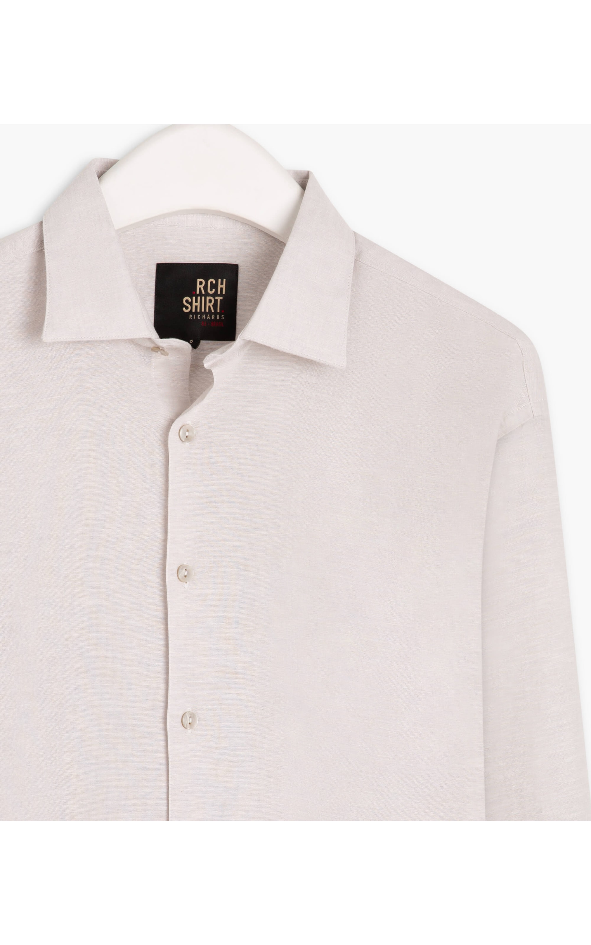 Camisa Linho Cinza Medio