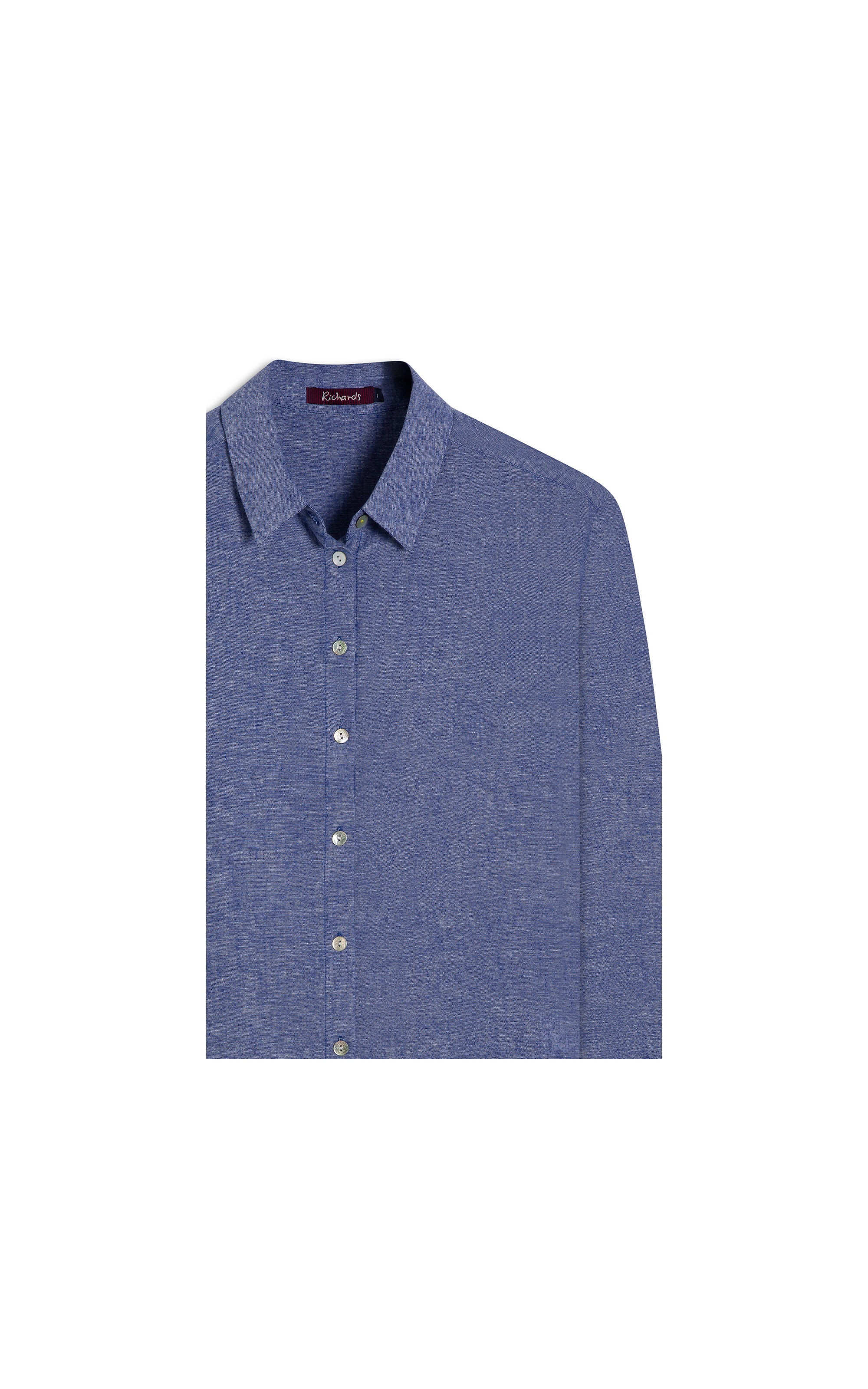 Camisa Linho  Classic  Azul Bic