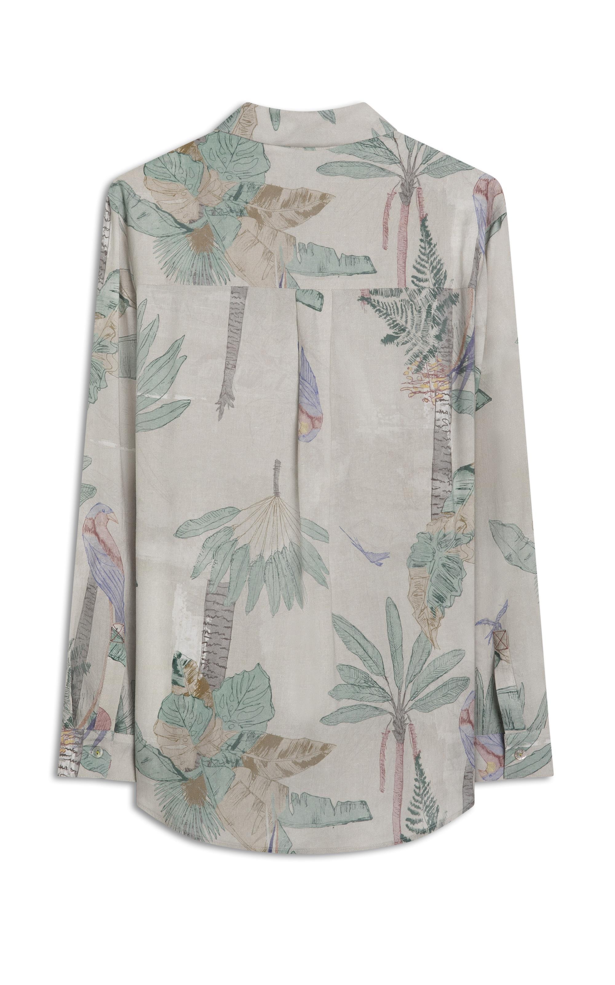 Camisa Linho  Classic Slouch Paradise  Ble  Floresta