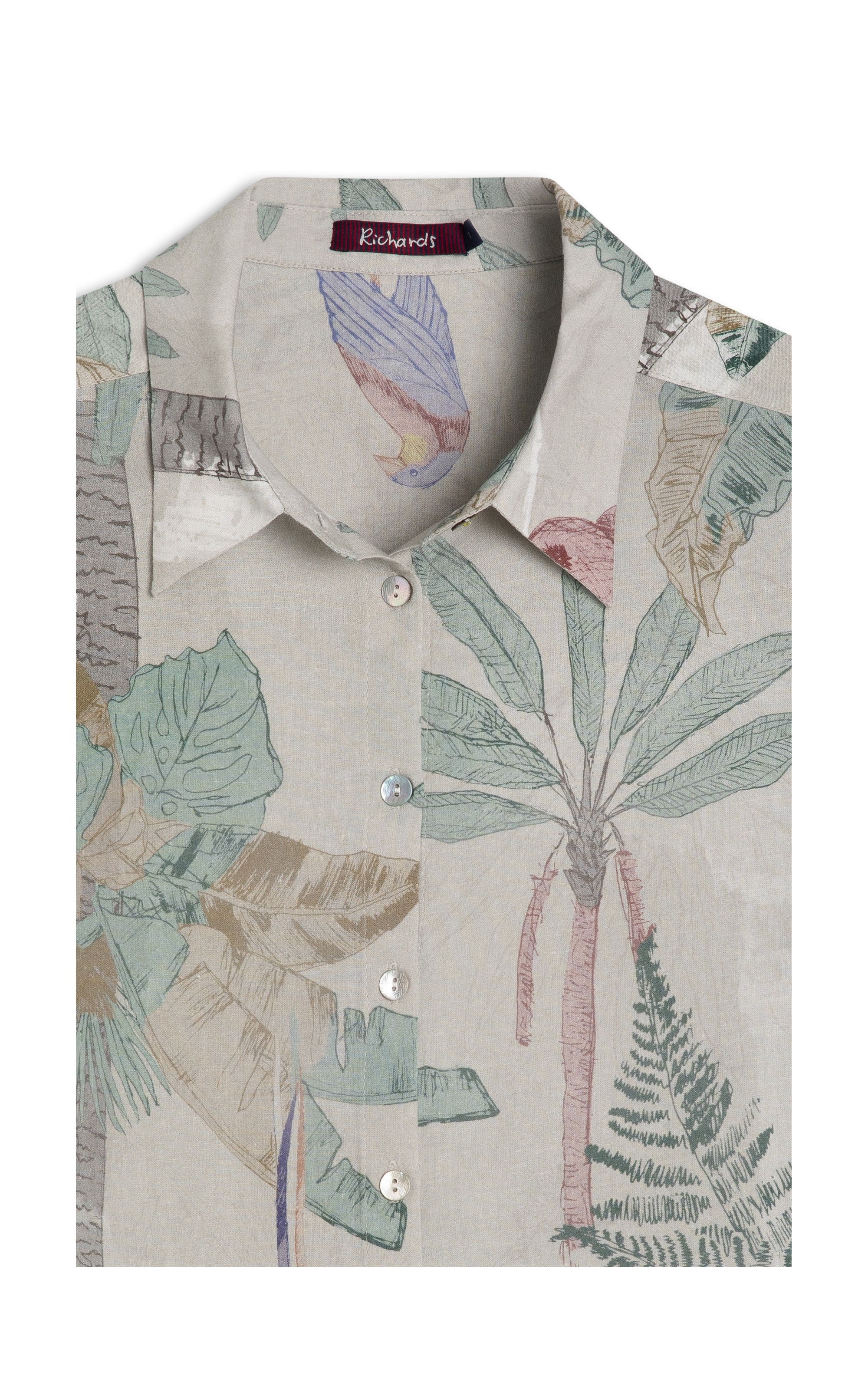 Camisa Linho  Classic Slouch Paradise  Ble  Floresta
