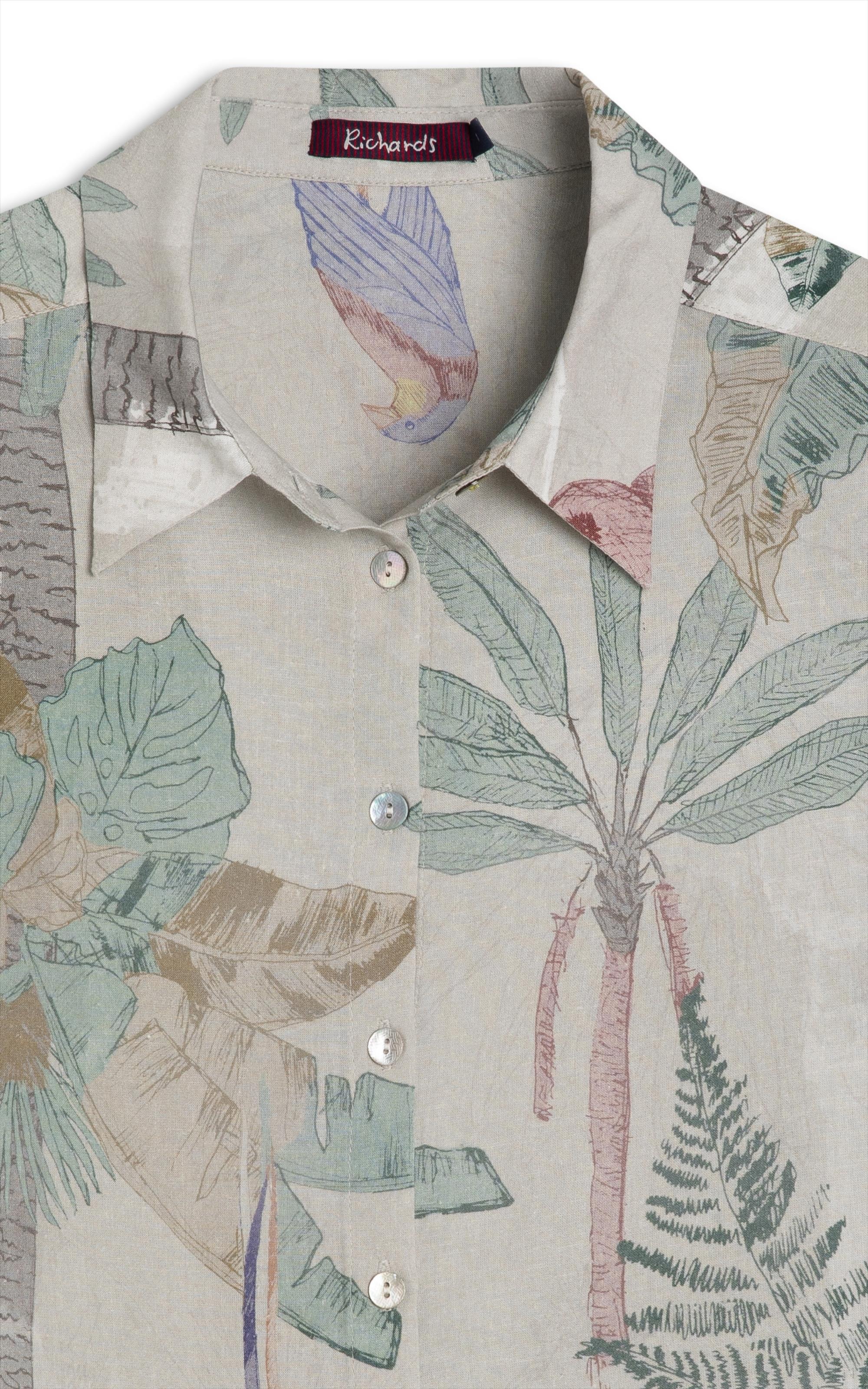 Camisa Linho  Classic Slouch Paradise  Ble  Floresta