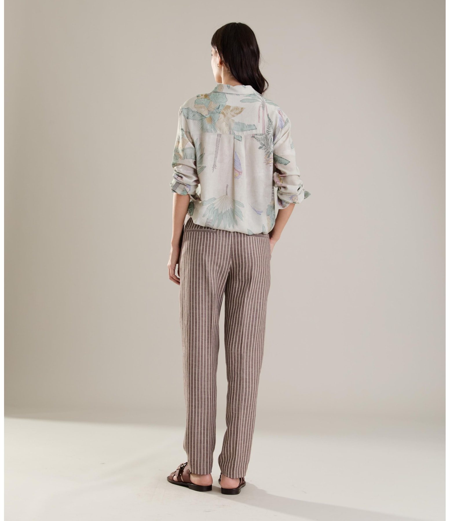 Camisa Linho  Classic Slouch Paradise  Ble  Floresta