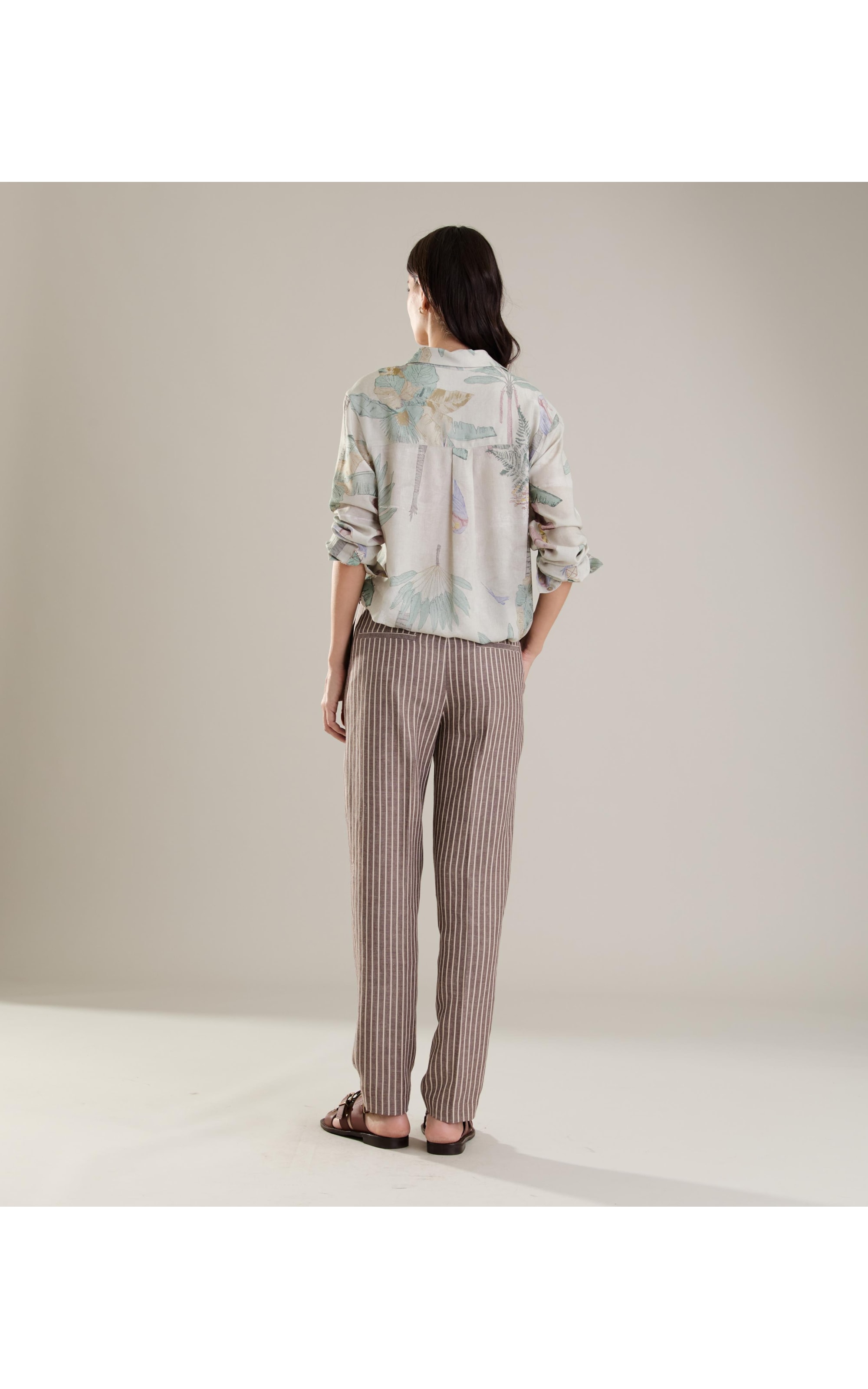 Camisa Linho  Classic Slouch Paradise  Ble  Floresta