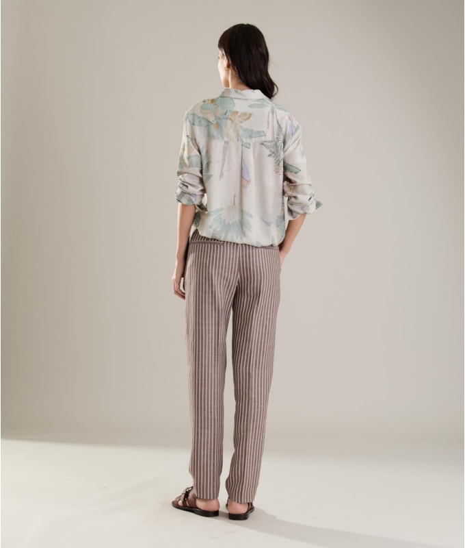 Camisa Linho  Classic Slouch Paradise  Ble  Floresta