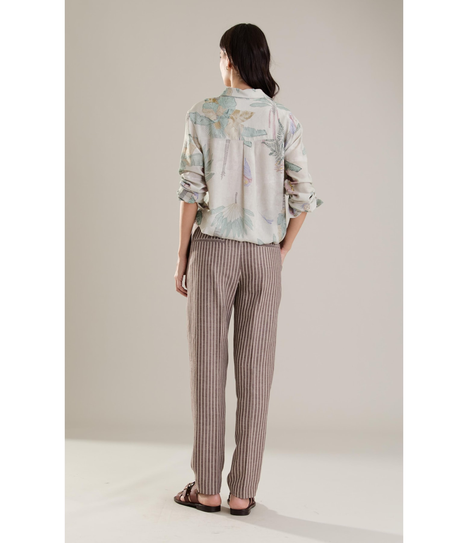 Camisa Linho  Classic Slouch Paradise  Ble  Floresta