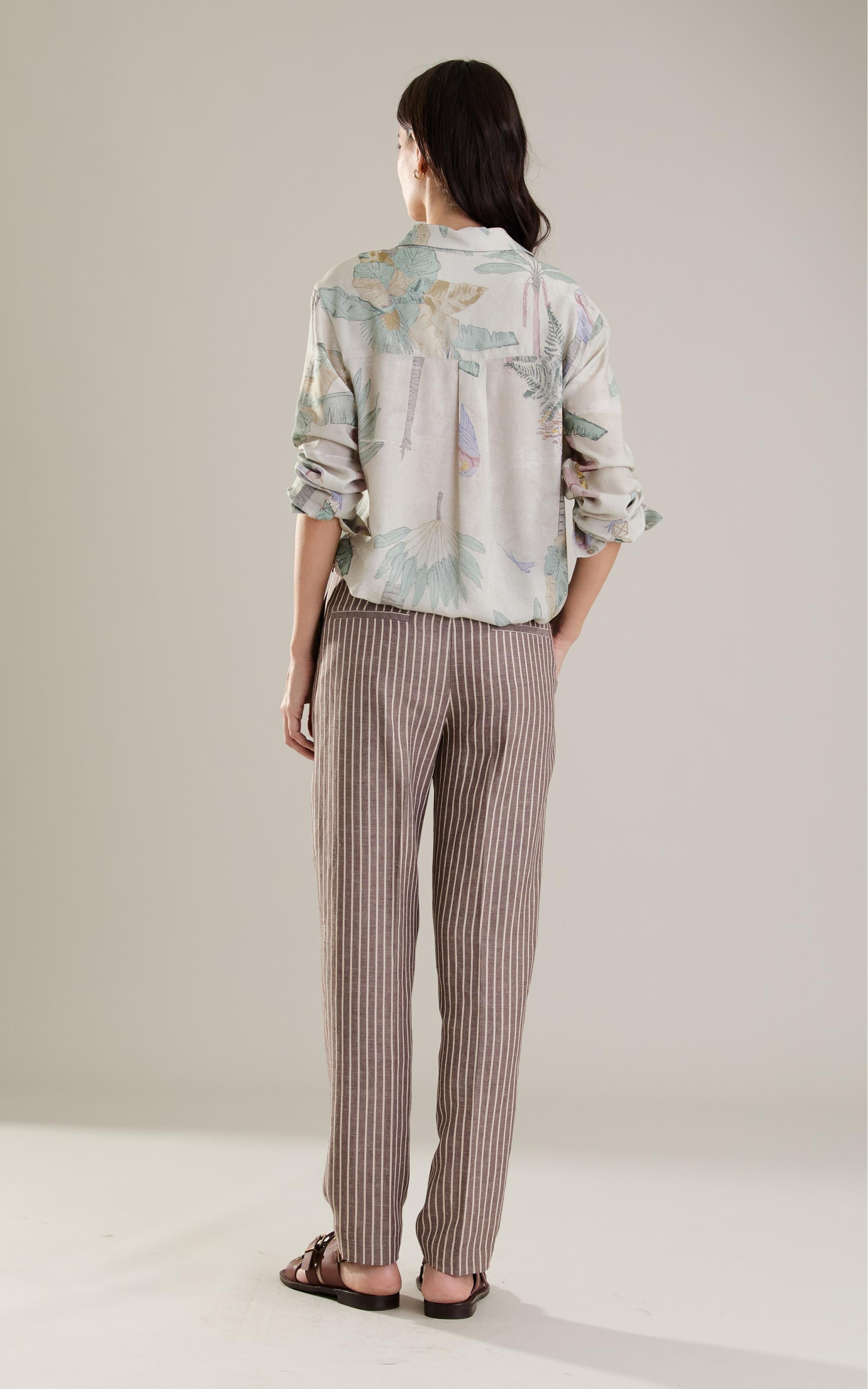 Camisa Linho  Classic Slouch Paradise  Ble  Floresta