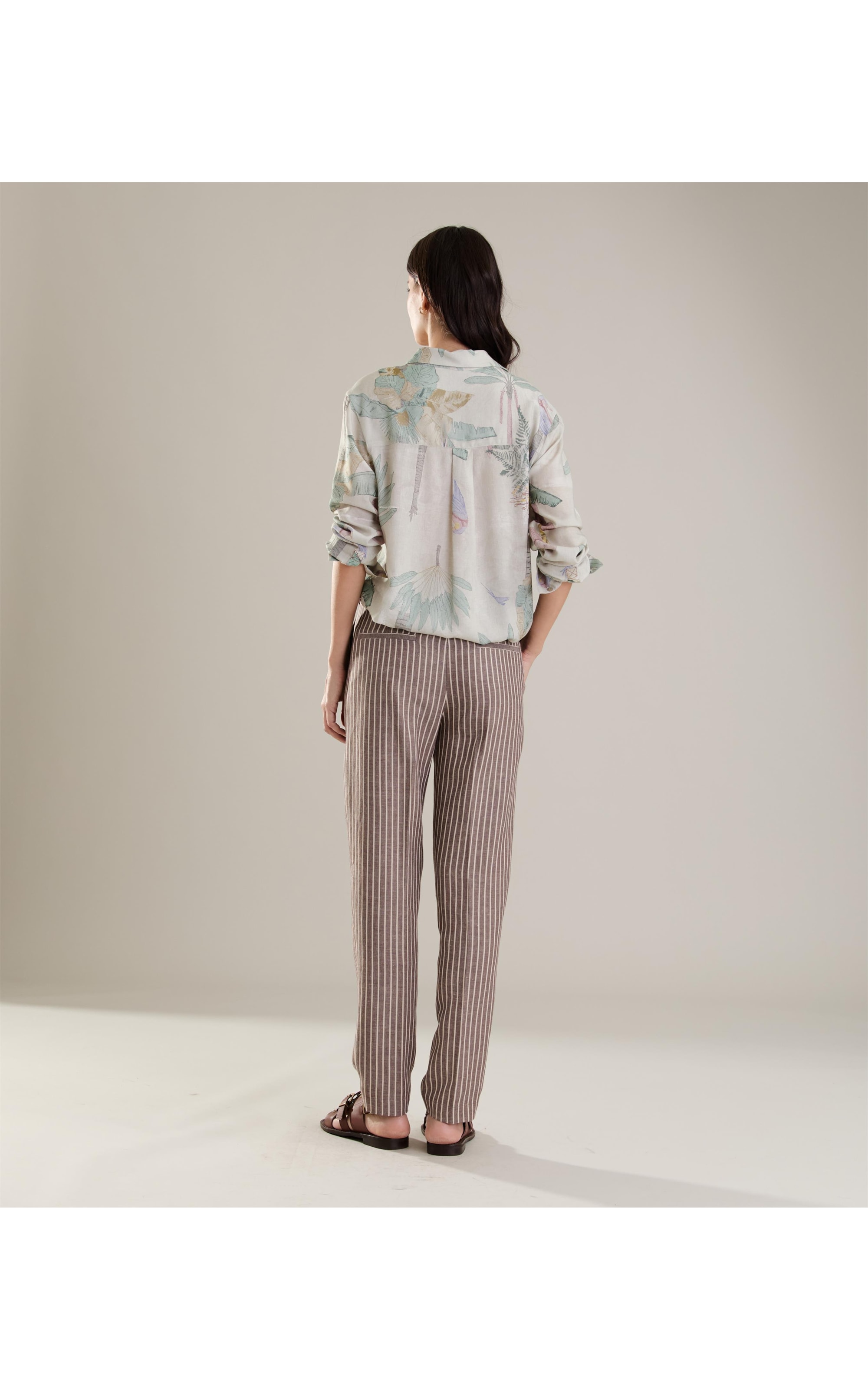 Camisa Linho  Classic Slouch Paradise  Ble  Floresta