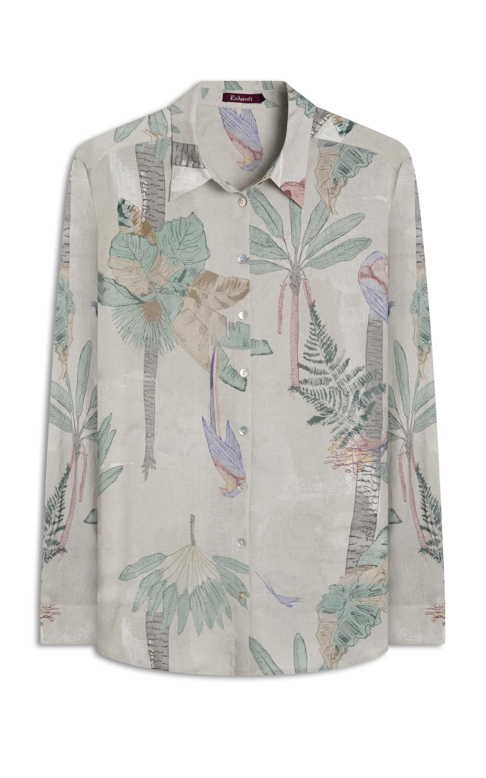 Camisa Linho  Classic Slouch Paradise  Ble  Floresta