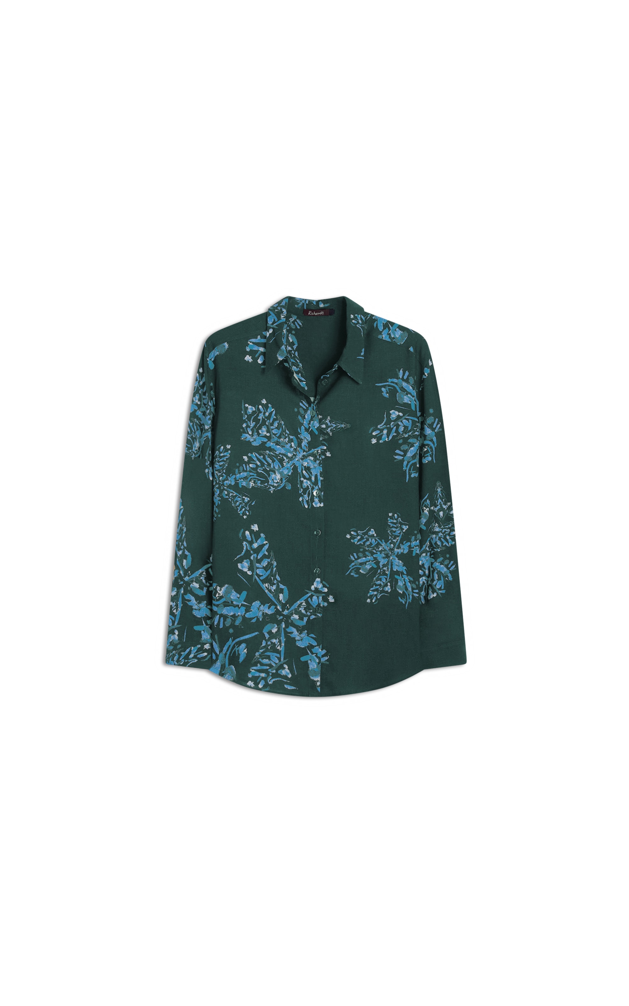 Camisa Linho  Classic Slouchy Splatter  Bl Floresta
